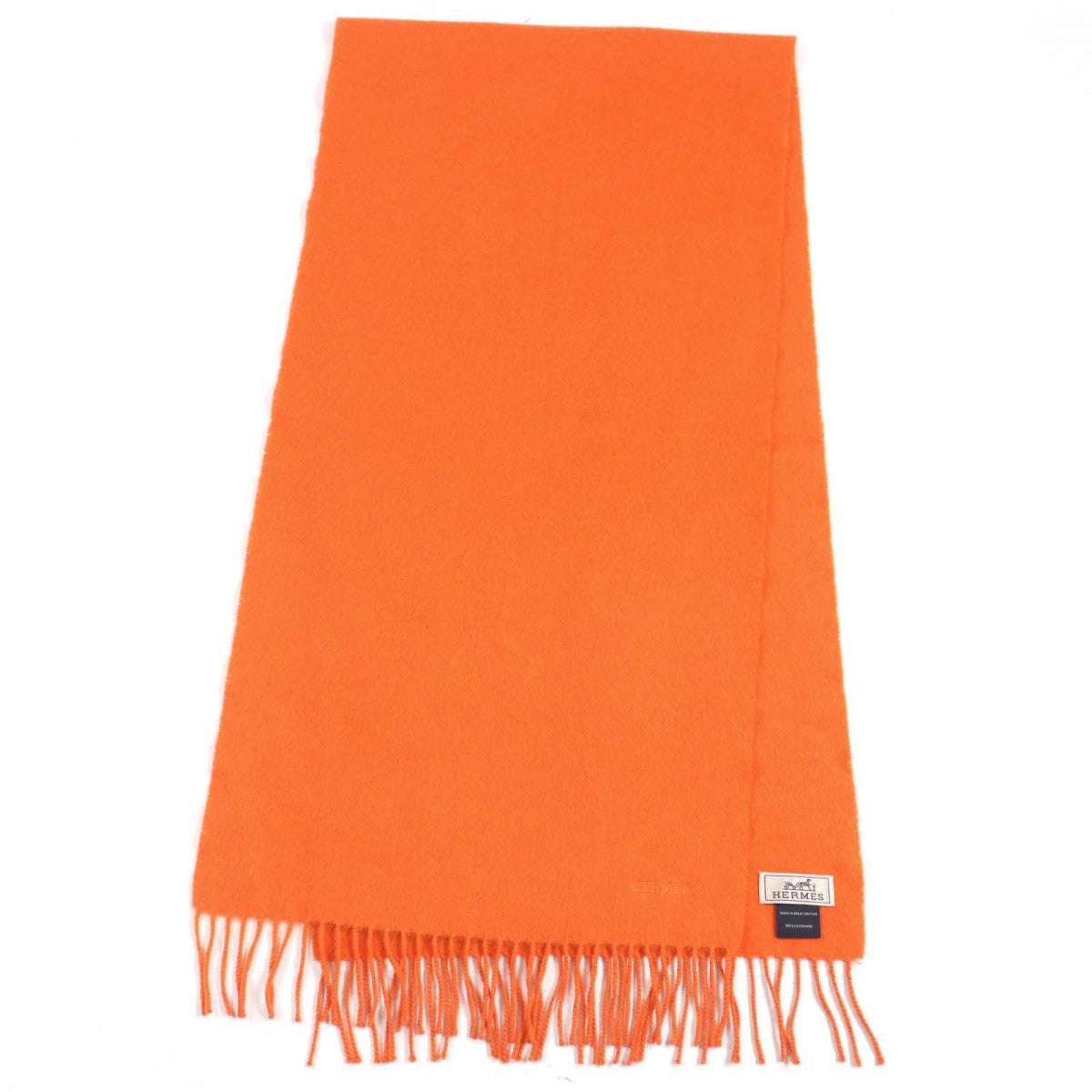 HERMES Scarf cashmere Orange