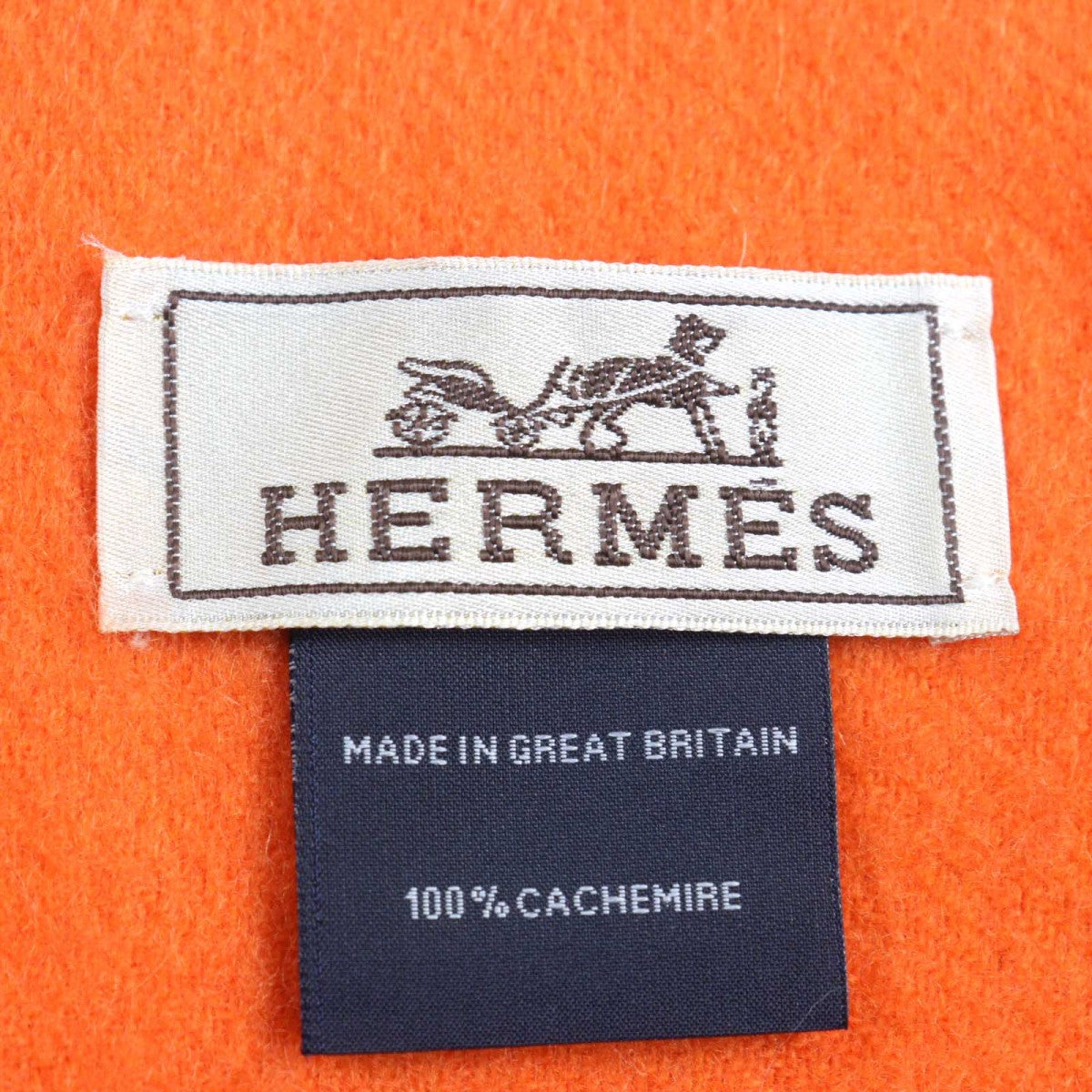 HERMES Scarf cashmere Orange