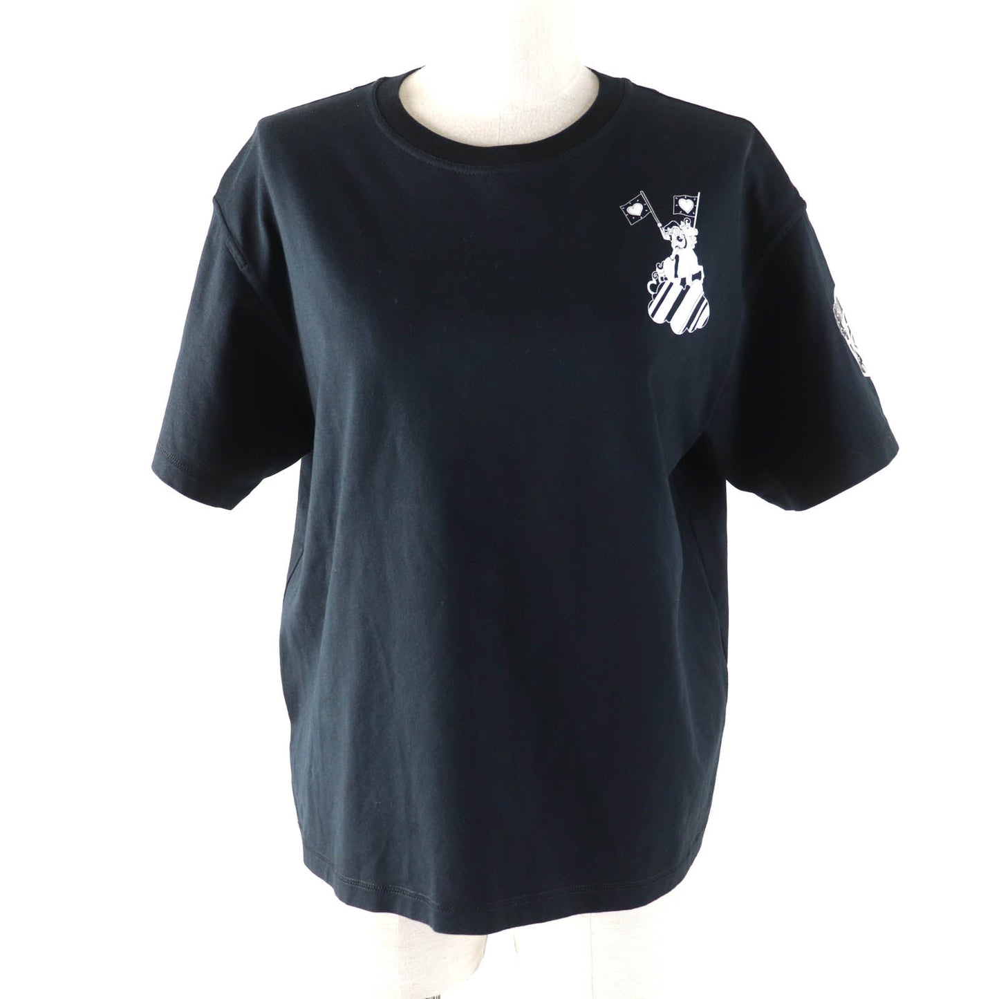 HERMES Short sleeve T-shirt 2E4602DU Main: 100% cotton black Women 38 Used
