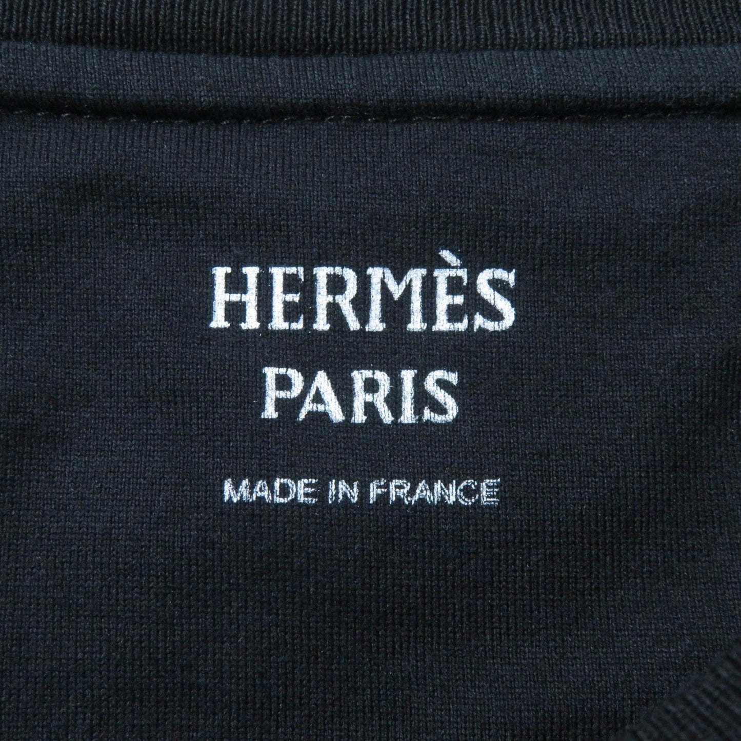 HERMES Short sleeve T-shirt 2E4602DU Main: 100% cotton black Women 38 Used