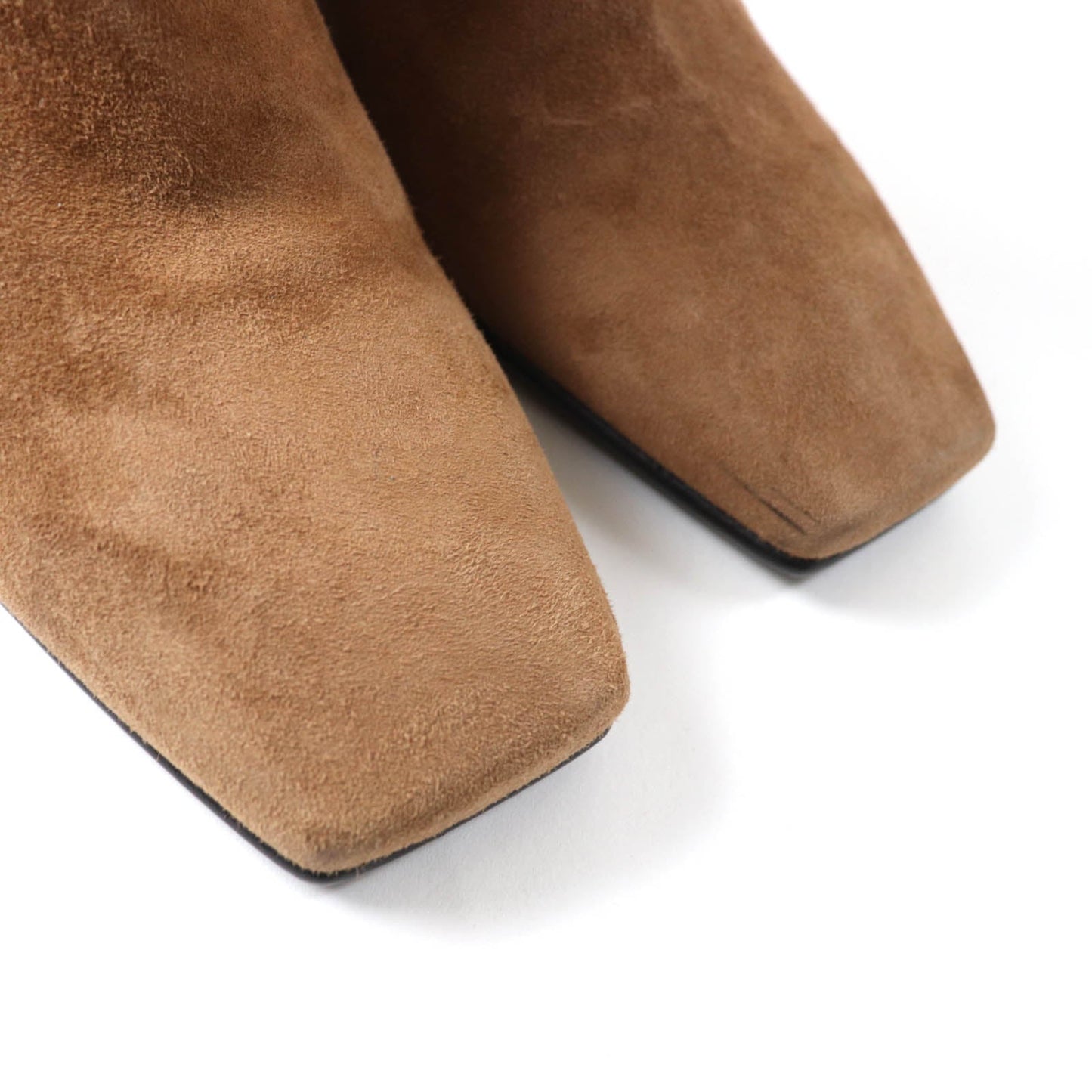 HERMES short boots 232082Z Main: suede leather, part: leather Brown Women 35 Used