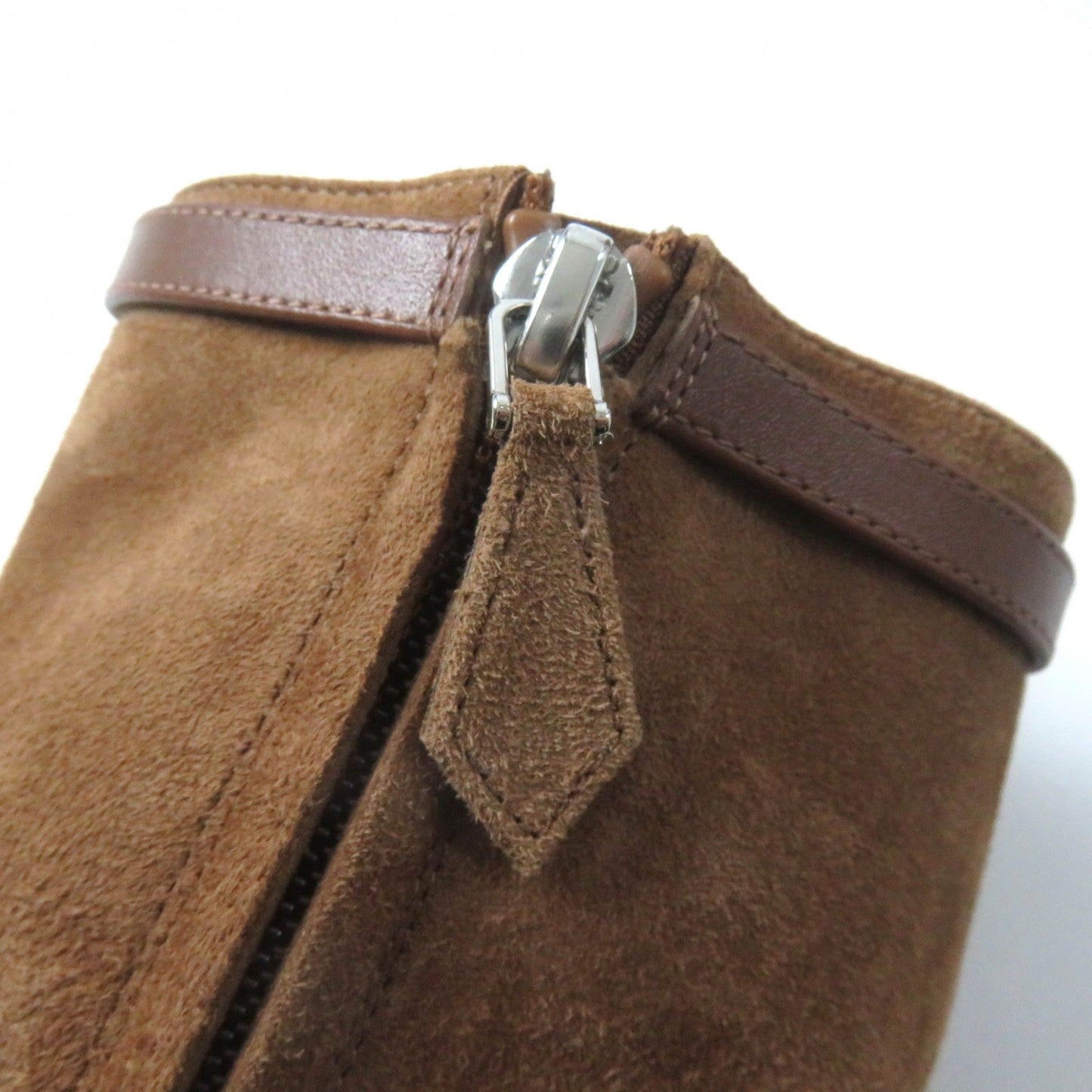 HERMES short boots 232082Z Main: suede leather, part: leather Brown Women 35 Used