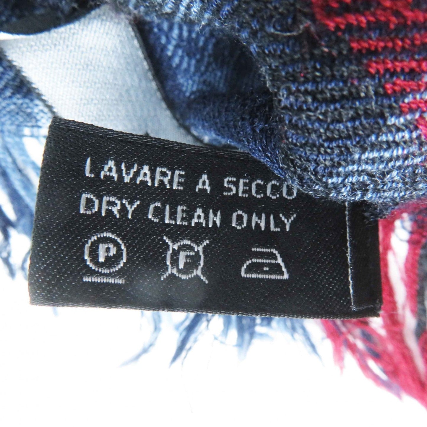 GUCCI Stall Main: 70% wool, Main: 30% silk Navy Red type Women Used