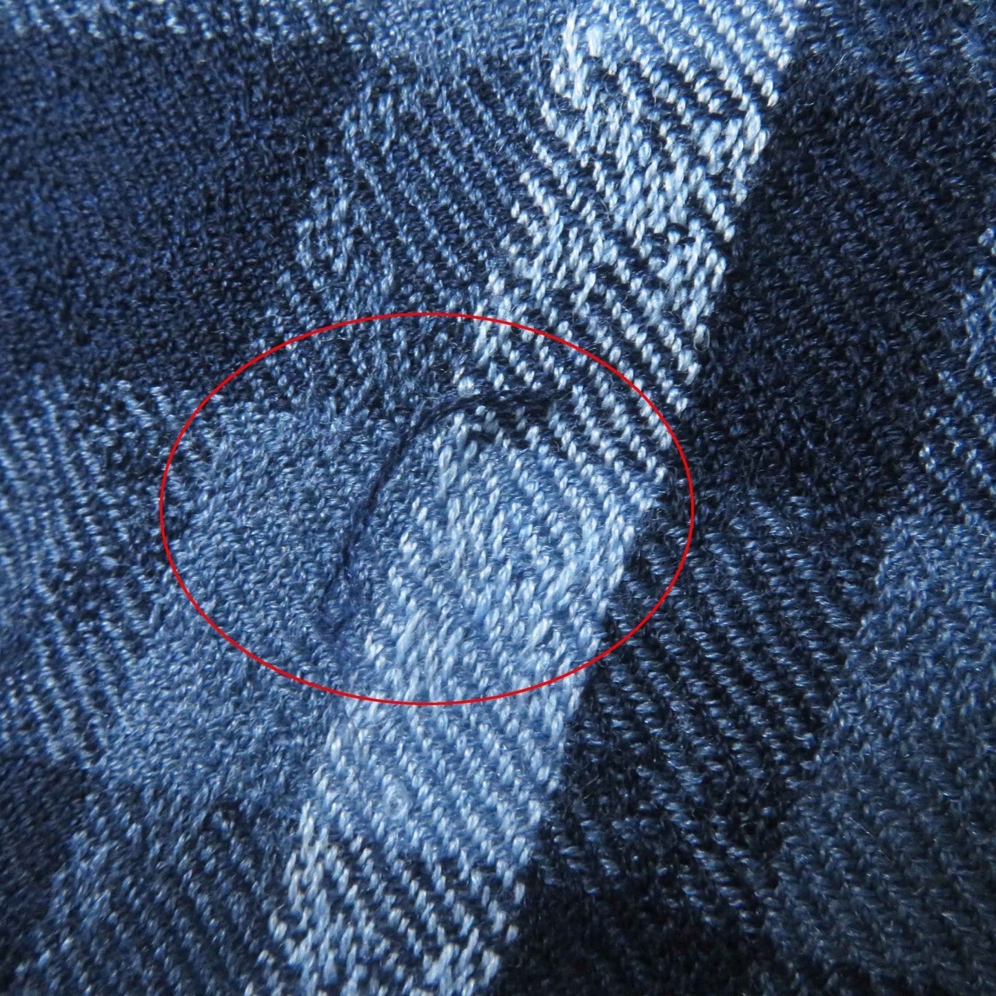 GUCCI Stall Main: 70% wool, Main: 30% silk Navy Red type Women Used