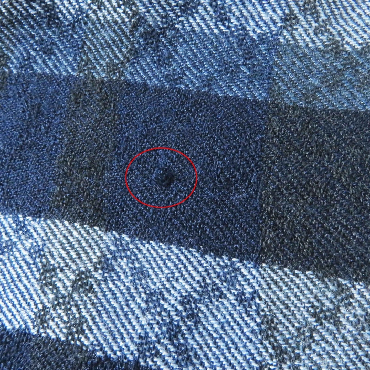 GUCCI Stall Main: 70% wool, Main: 30% silk Navy Red type Women Used