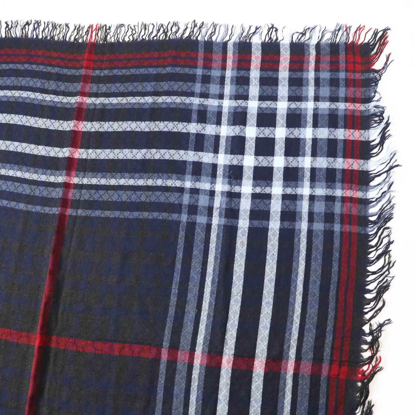 GUCCI Stall Main: 70% wool, Main: 30% silk Navy Red type Women Used