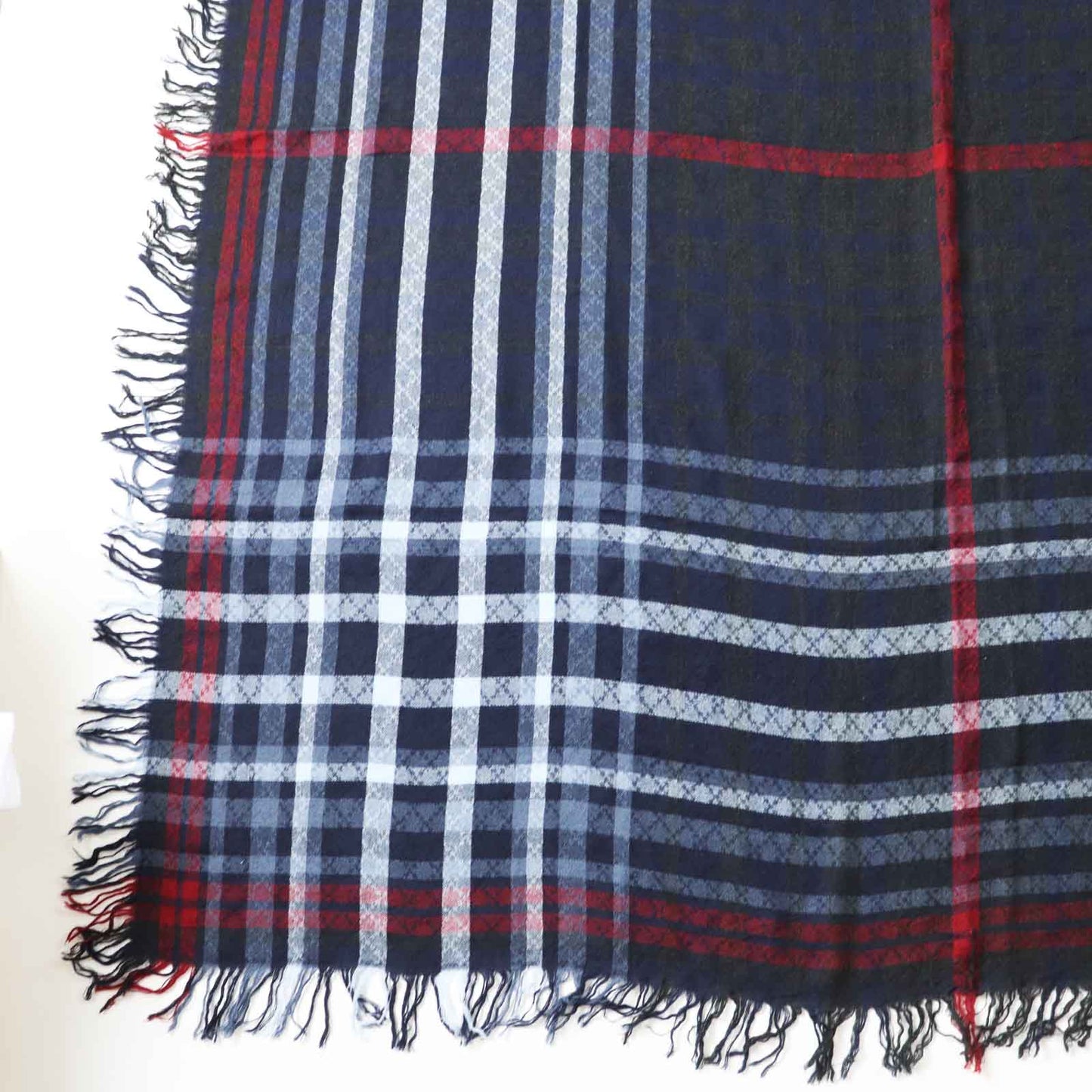 GUCCI Stall Main: 70% wool, Main: 30% silk Navy Red type Women Used