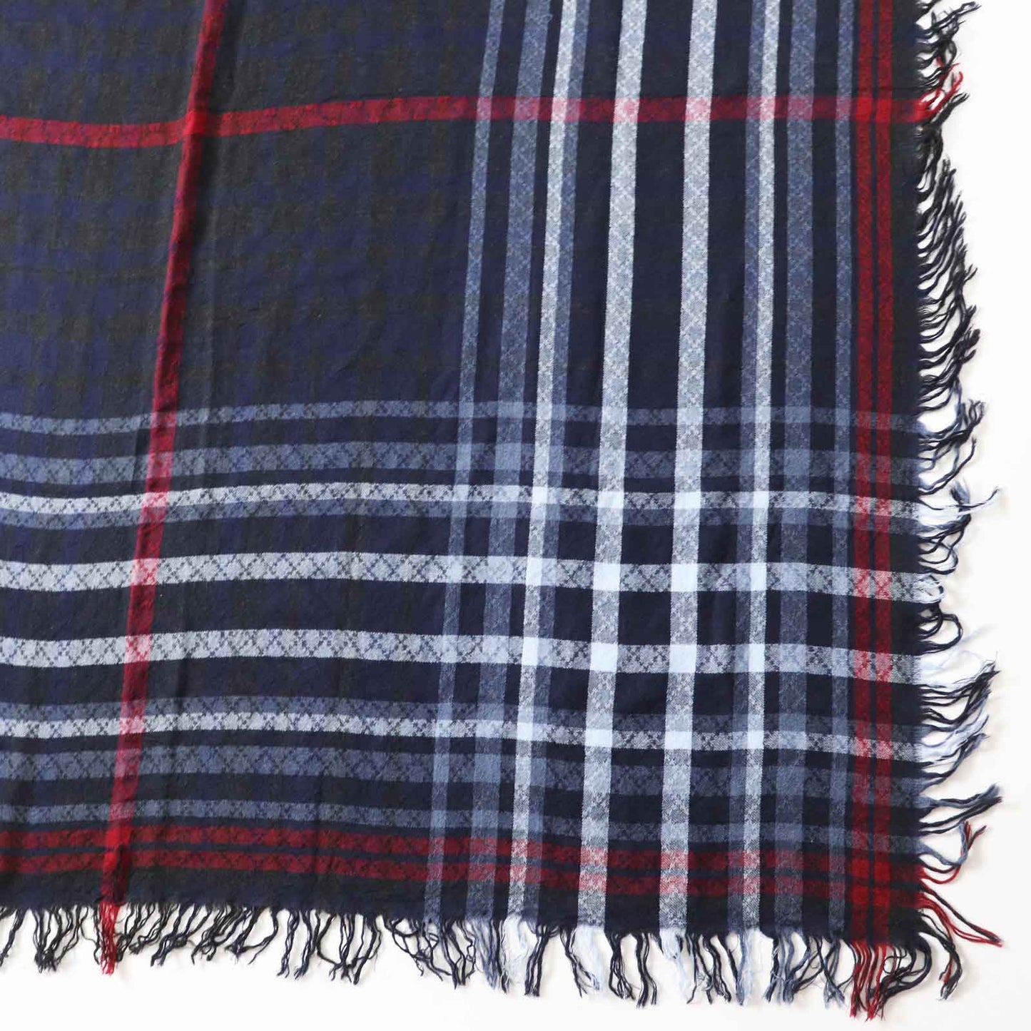 GUCCI Stall Main: 70% wool, Main: 30% silk Navy Red type Women Used