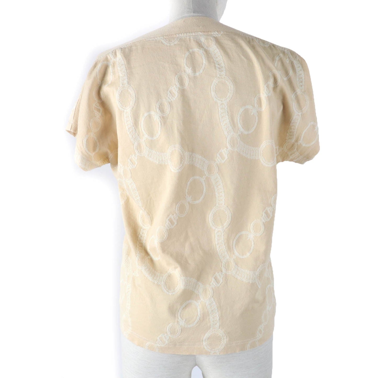 HERMES tops 2E4607DZ Main: 100% cotton beige Women 36 Used