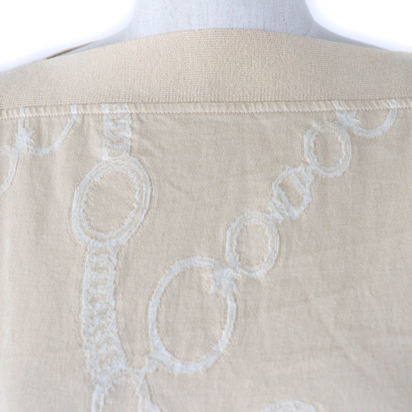 HERMES tops 2E4607DZ Main: 100% cotton beige Women 36 Used