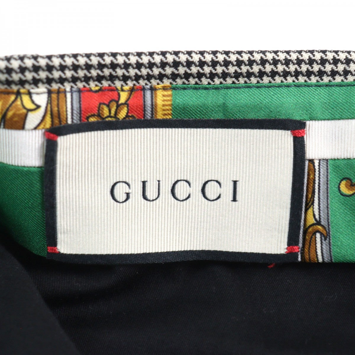 GUCCI Pants 574355 Outer: 88% wool, Outer: 12% mohair, Lining: 100% rayon, Part: 65% polyester, Part: 35% cotton Black White mens Used