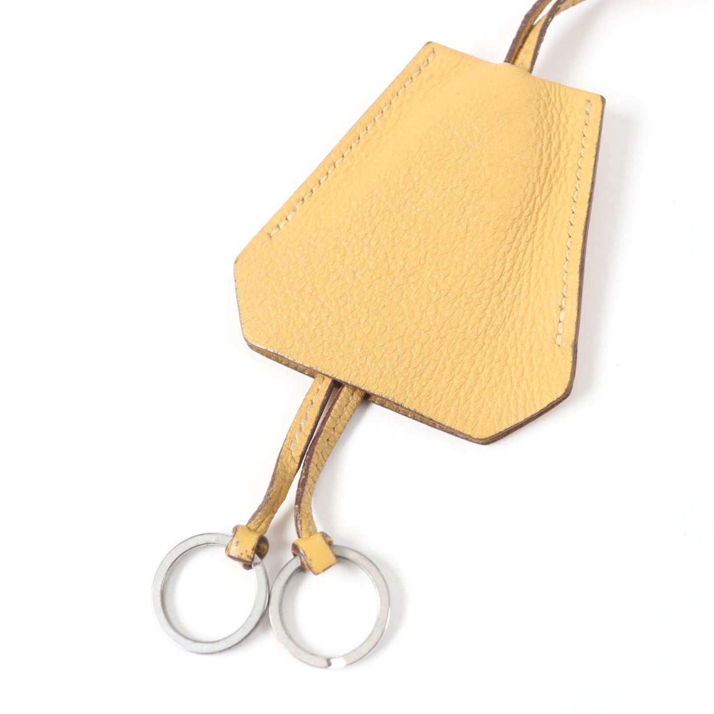 HERMES Necklace Main: Leather light brown Women Used