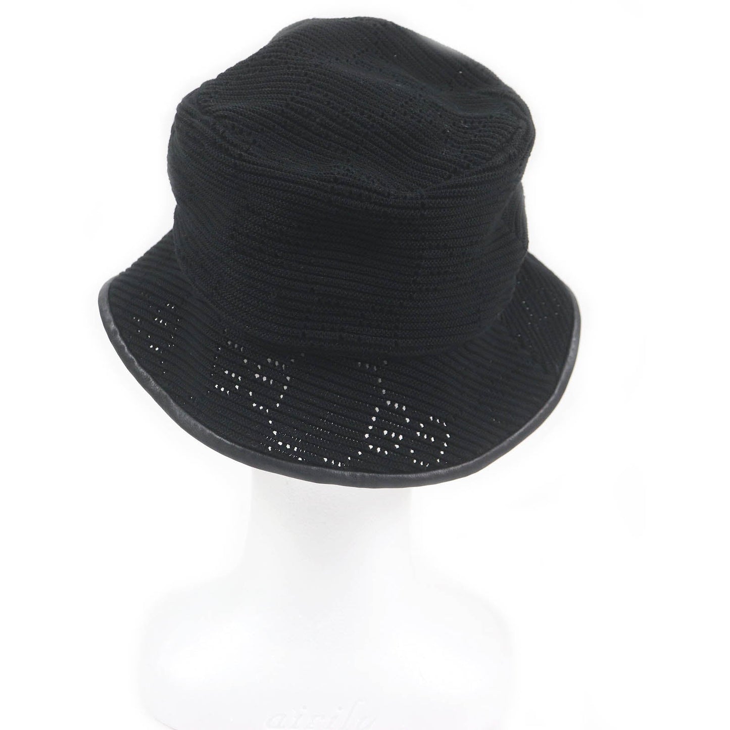 GUCCI hat 656573 Main: 100% cotton, some parts: leather black mens M Used