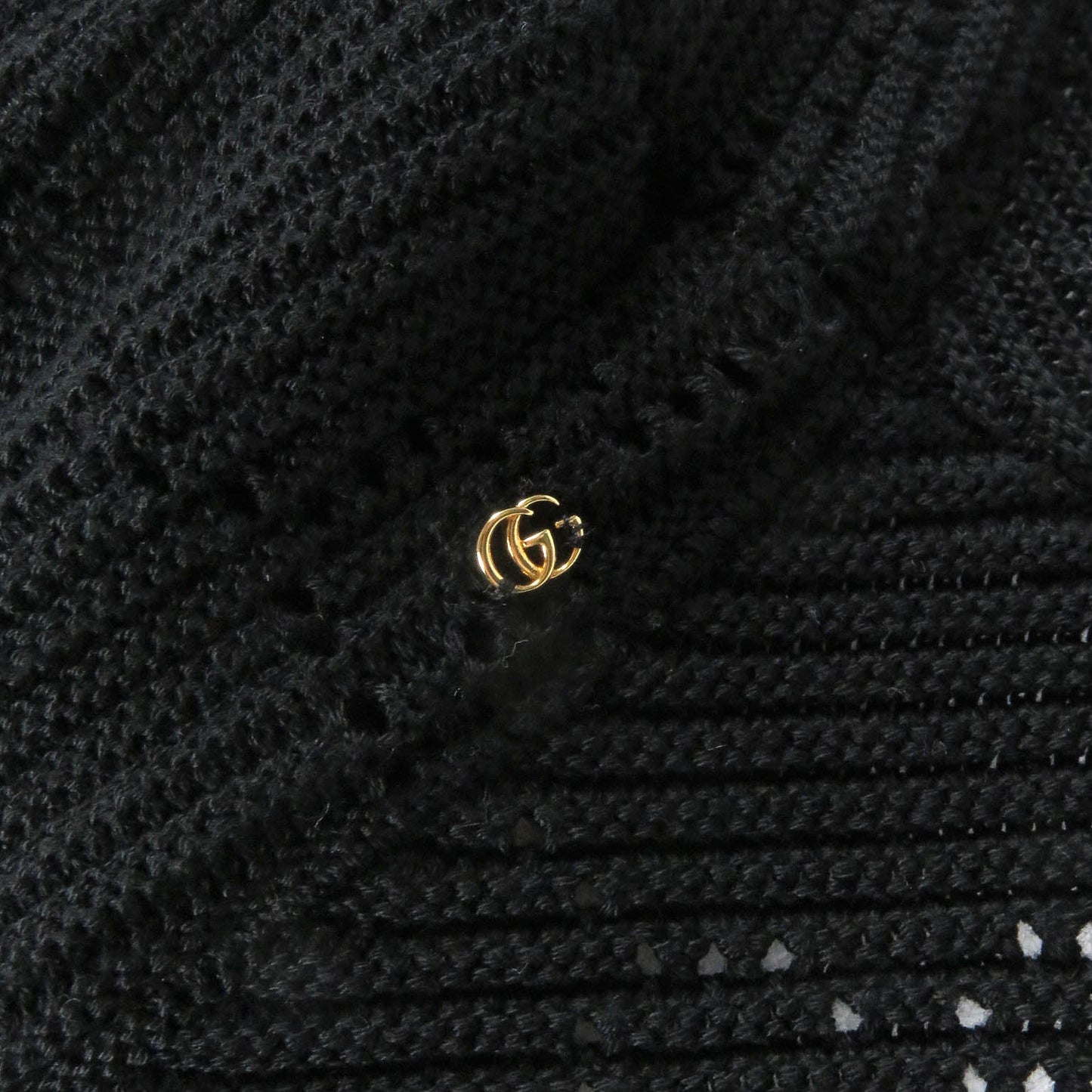 GUCCI hat 656573 Main: 100% cotton, some parts: leather black mens M Used