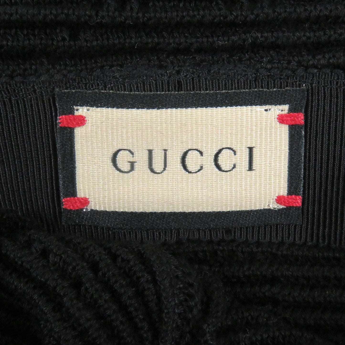 GUCCI hat 656573 Main: 100% cotton, some parts: leather black mens M Used