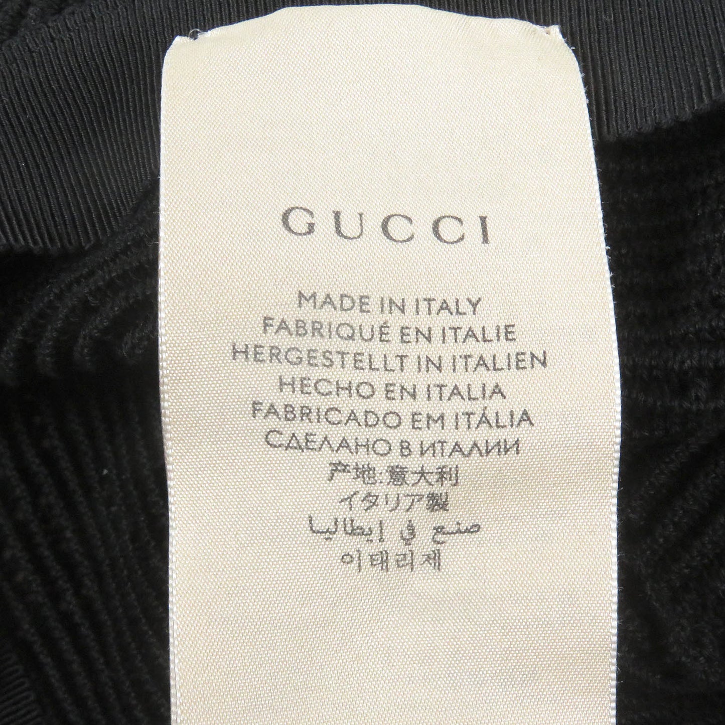 GUCCI hat 656573 Main: 100% cotton, some parts: leather black mens M Used