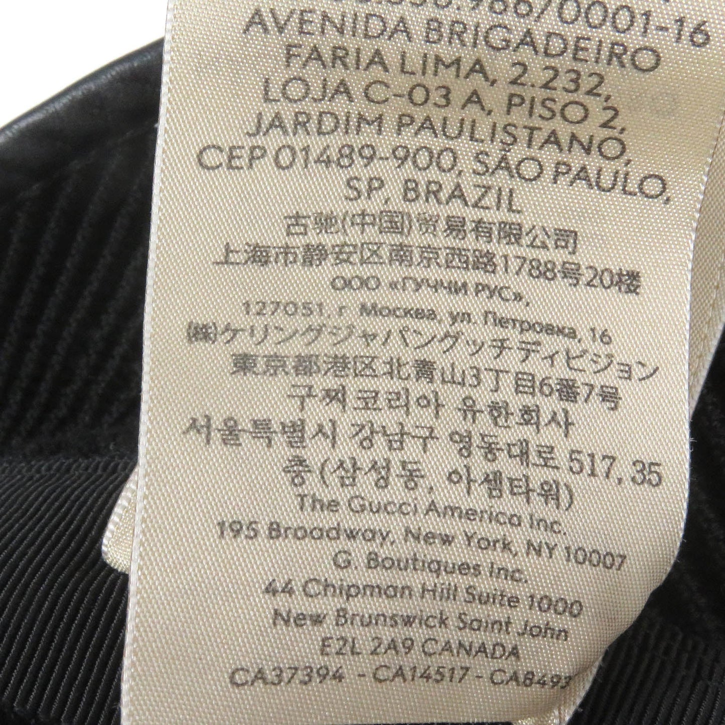 GUCCI hat 656573 Main: 100% cotton, some parts: leather black mens M Used