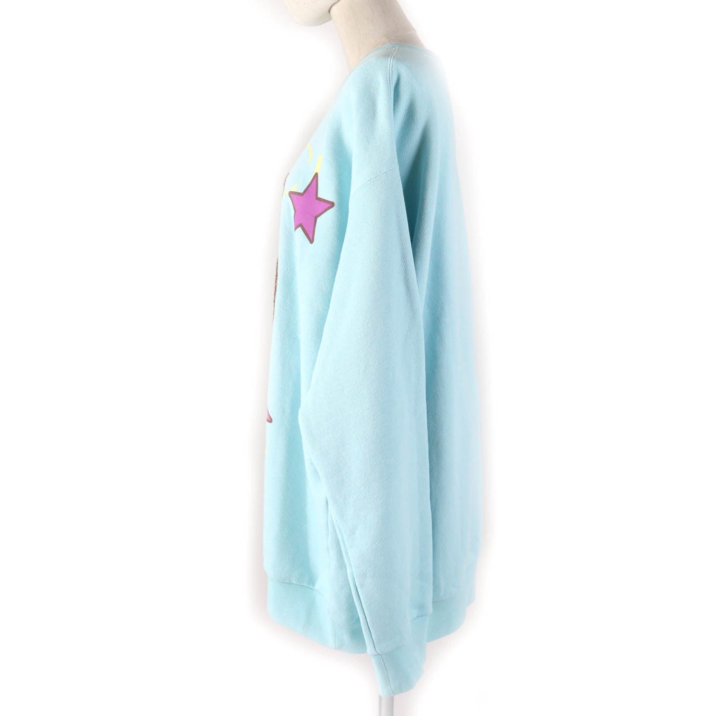 GUCCI sweat 617964 Main: 100% cotton, some: 75% silk, some: 25% polyester, some: sequins, some: polyester Light blue Women XL Used