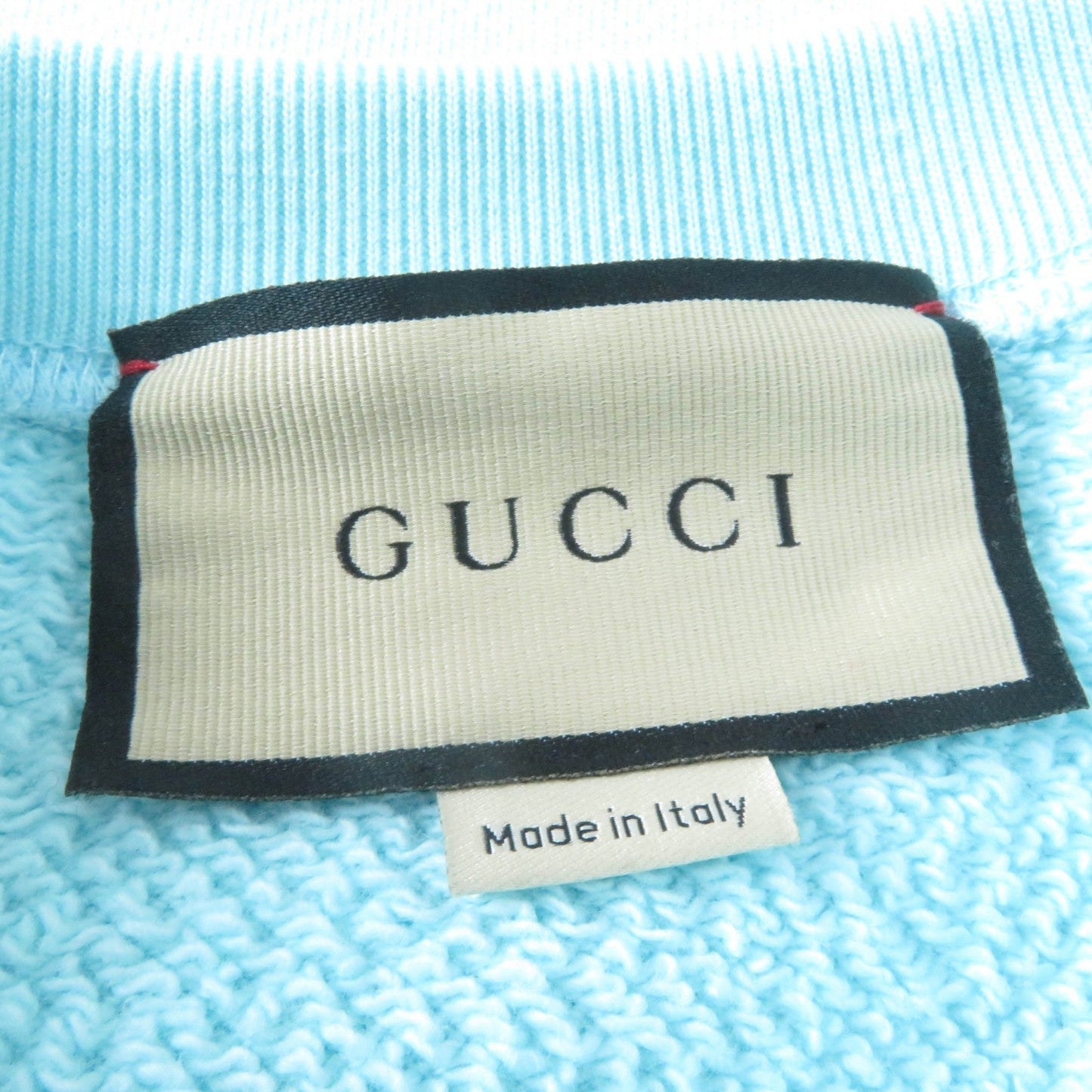 GUCCI sweat 617964 Main: 100% cotton, some: 75% silk, some: 25% polyester, some: sequins, some: polyester Light blue Women XL Used