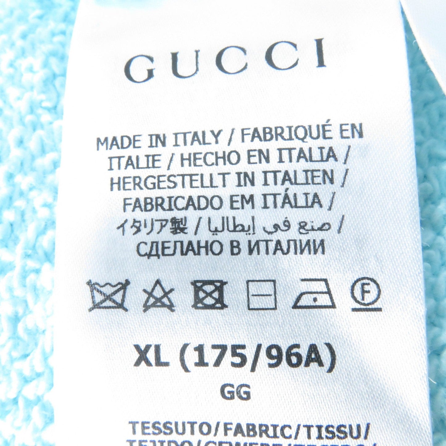 GUCCI sweat 617964 Main: 100% cotton, some: 75% silk, some: 25% polyester, some: sequins, some: polyester Light blue Women XL Used