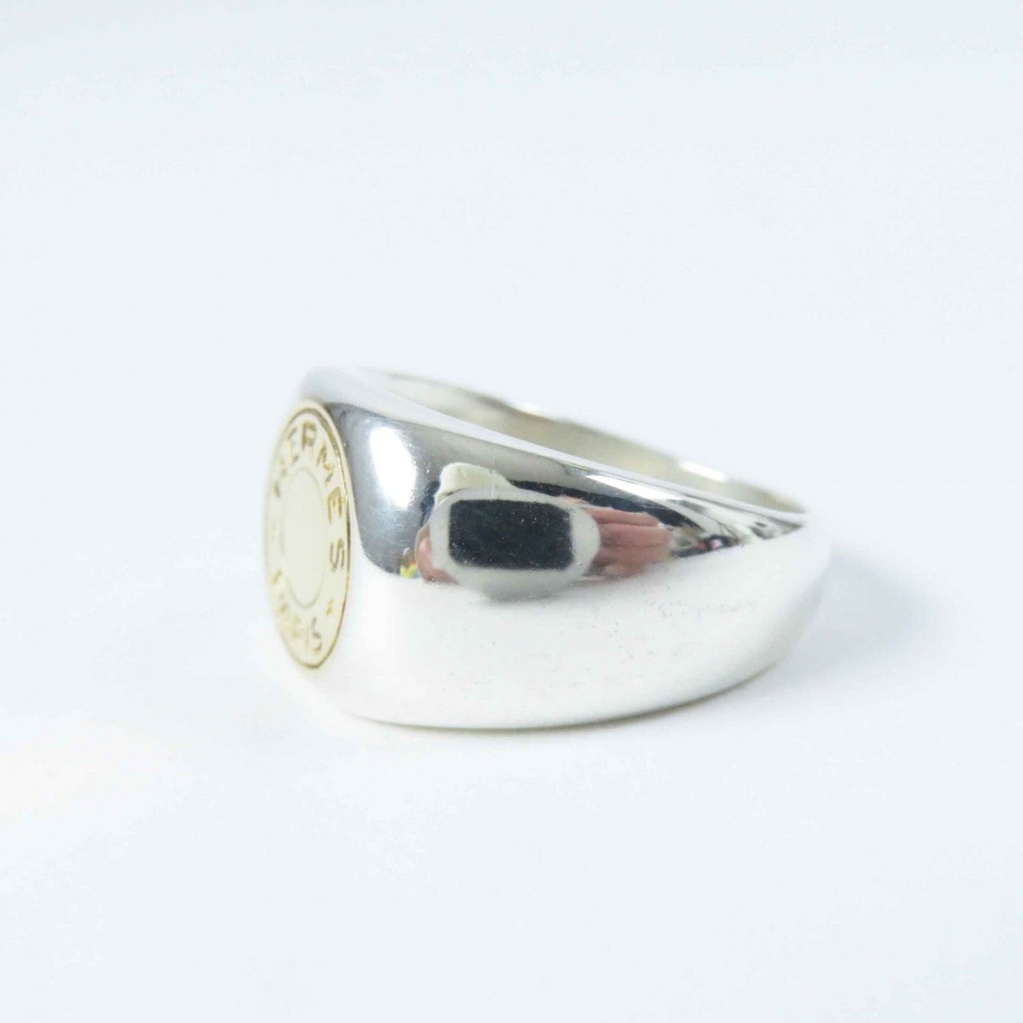 HERMES Ring Main: SV925, Part: 750 Silver gold Seriering Women 51 Used