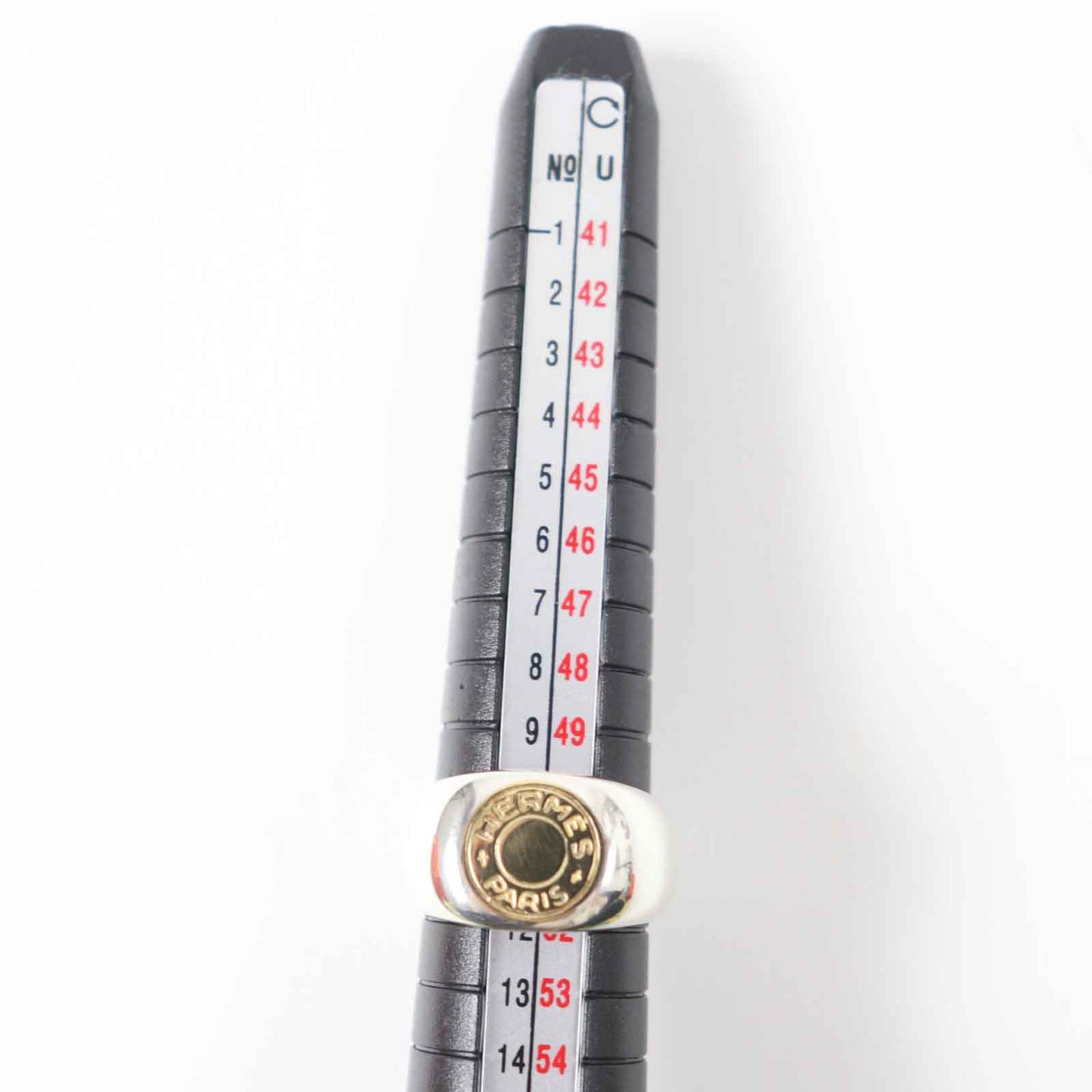 HERMES Ring Main: SV925, Part: 750 Silver gold Seriering Women 51 Used