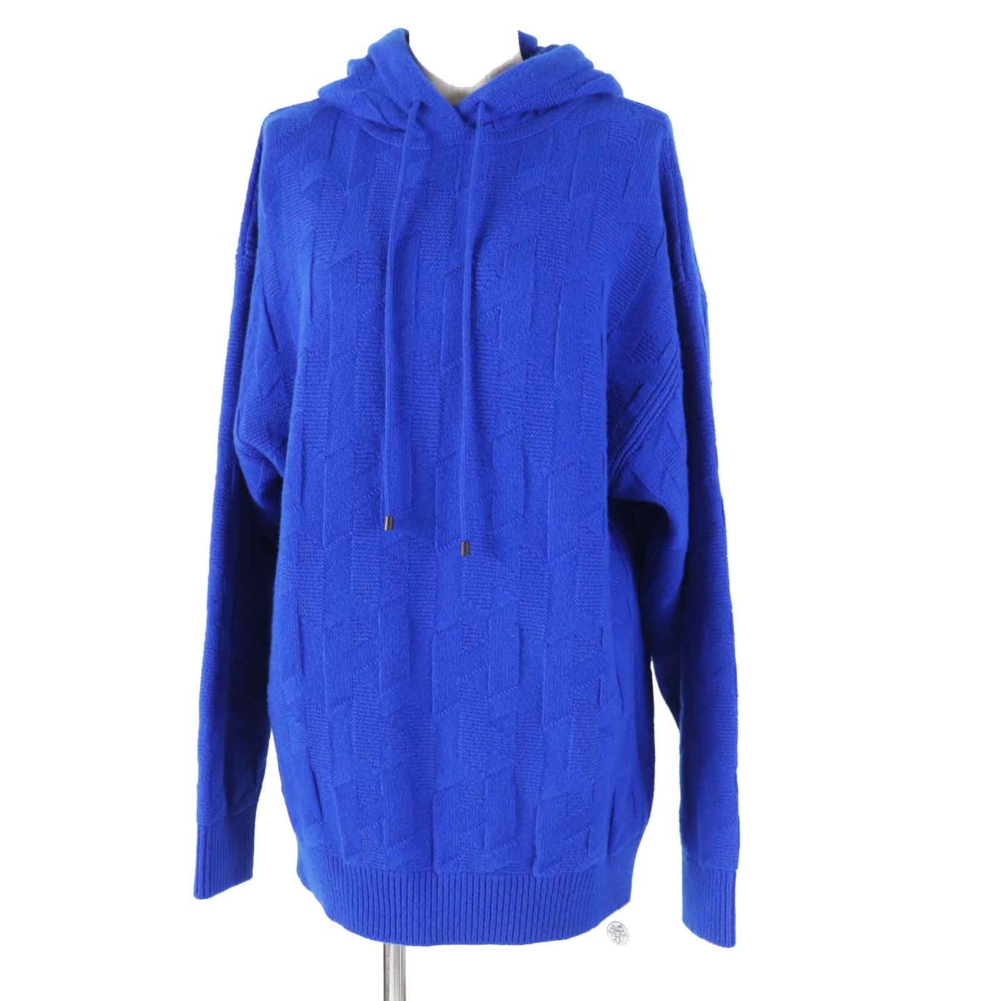 HERMES Hoodie 4E2623D3 Main: 100% wool, part: 98% wool, part: 2% nylon blue Women 34 Used