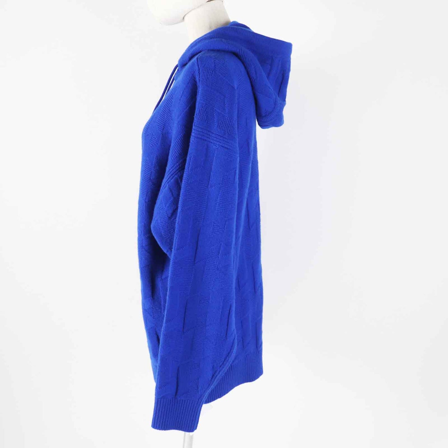 HERMES Hoodie 4E2623D3 Main: 100% wool, part: 98% wool, part: 2% nylon blue Women 34 Used