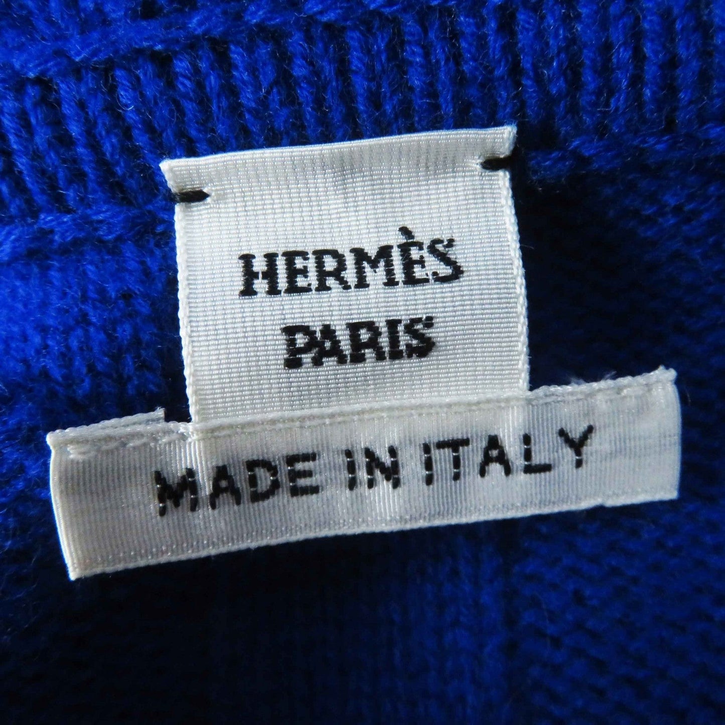 HERMES Hoodie 4E2623D3 Main: 100% wool, part: 98% wool, part: 2% nylon blue Women 34 Used