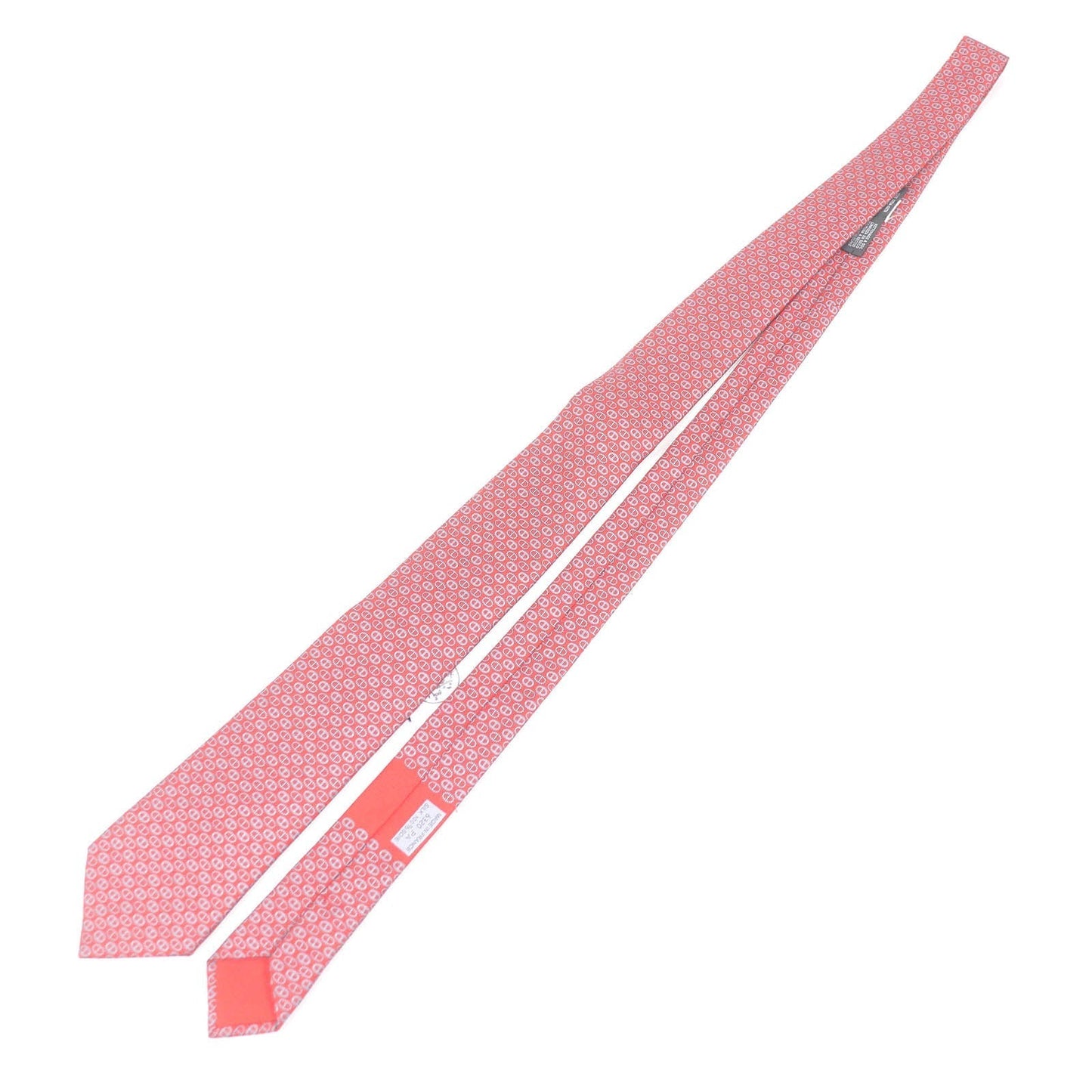HERMES tie Main: 100% silk Rouge Gris mens Used