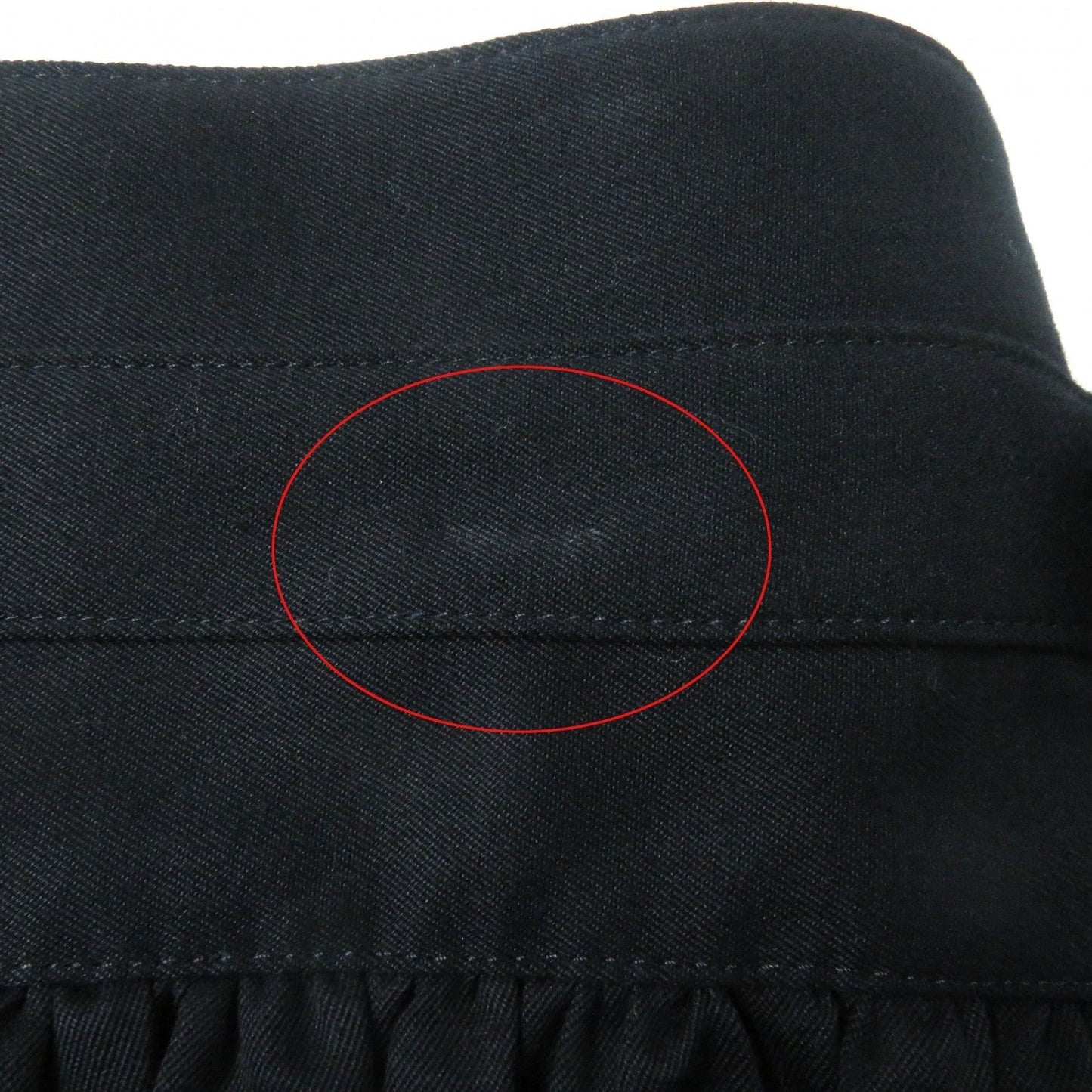HERMES skirt Main: 100% cotton, some parts: sheep leather black Women 42 Used