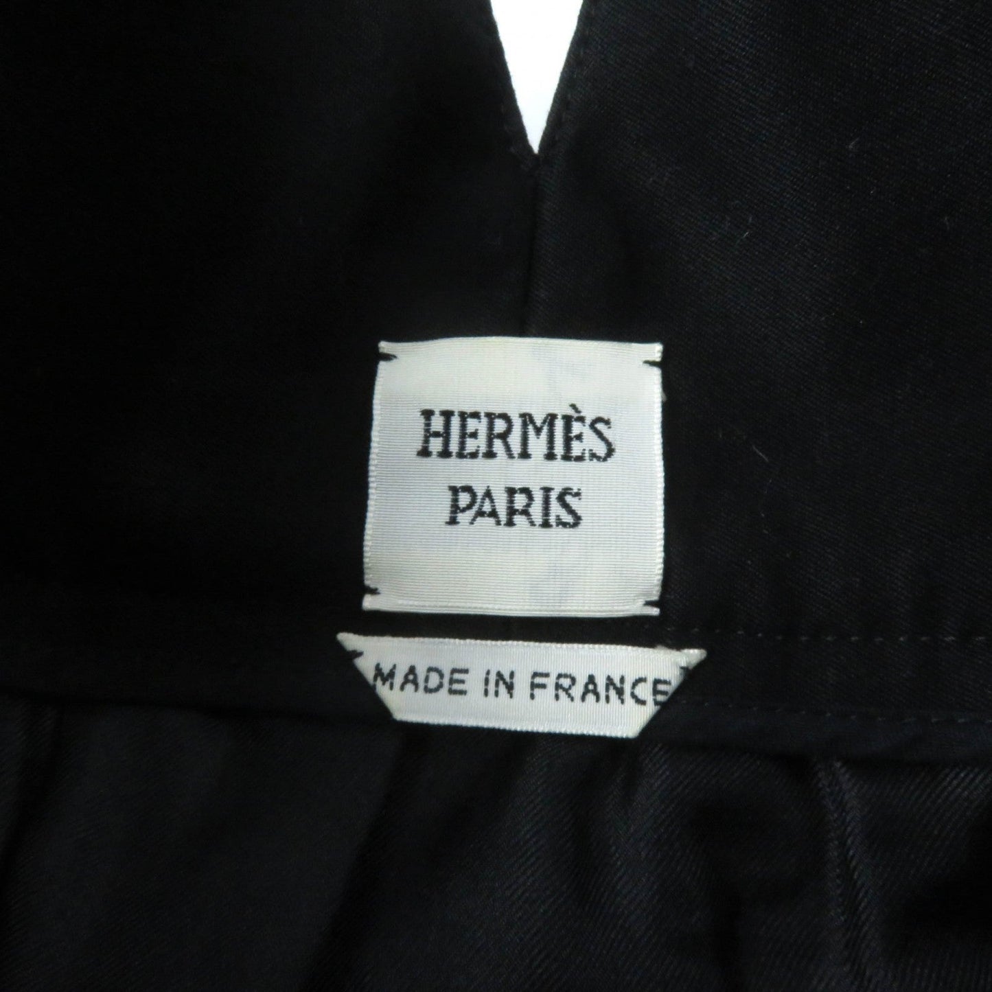 HERMES skirt Main: 100% cotton, some parts: sheep leather black Women 42 Used