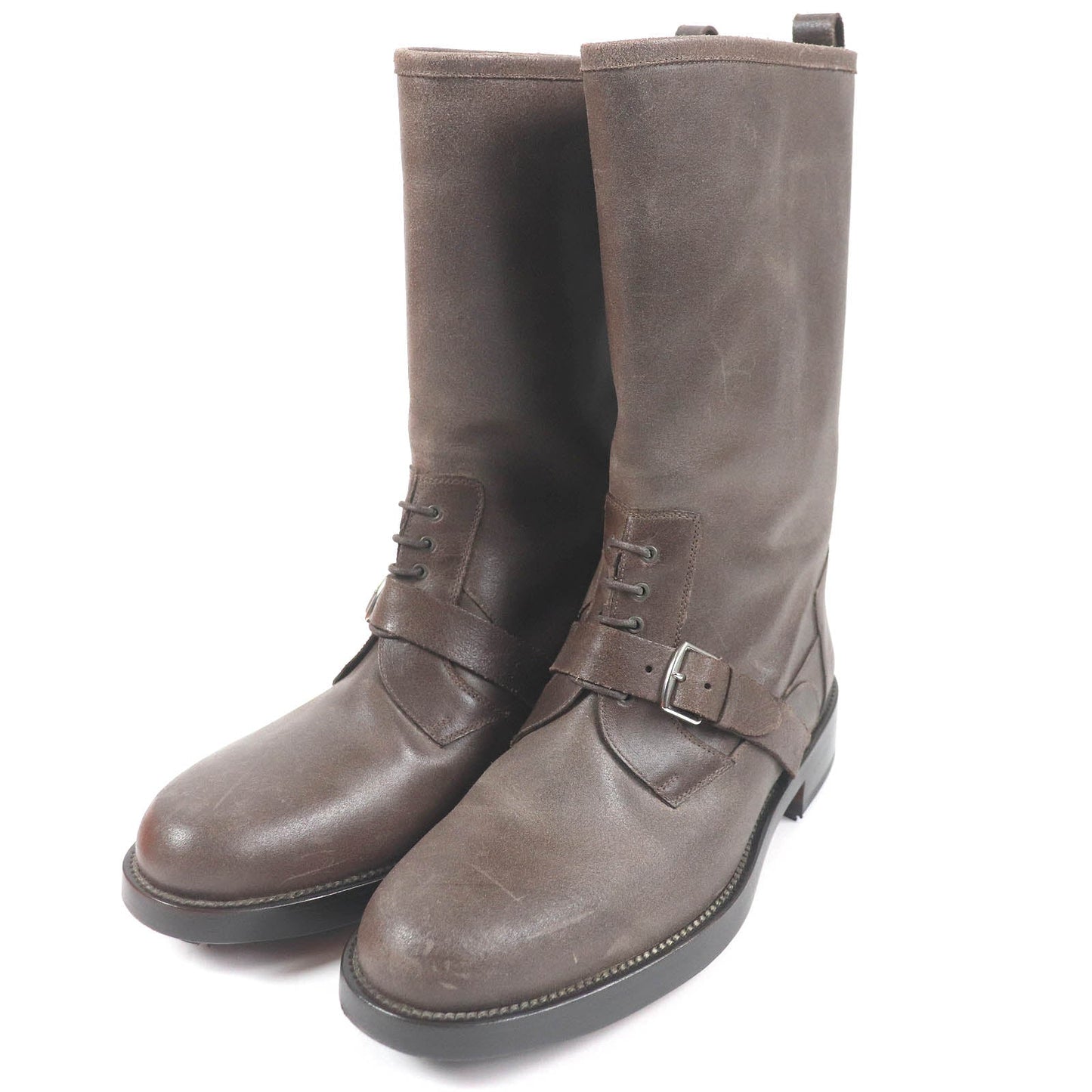 HERMES boots Main: Leather Brown mens 40 Used