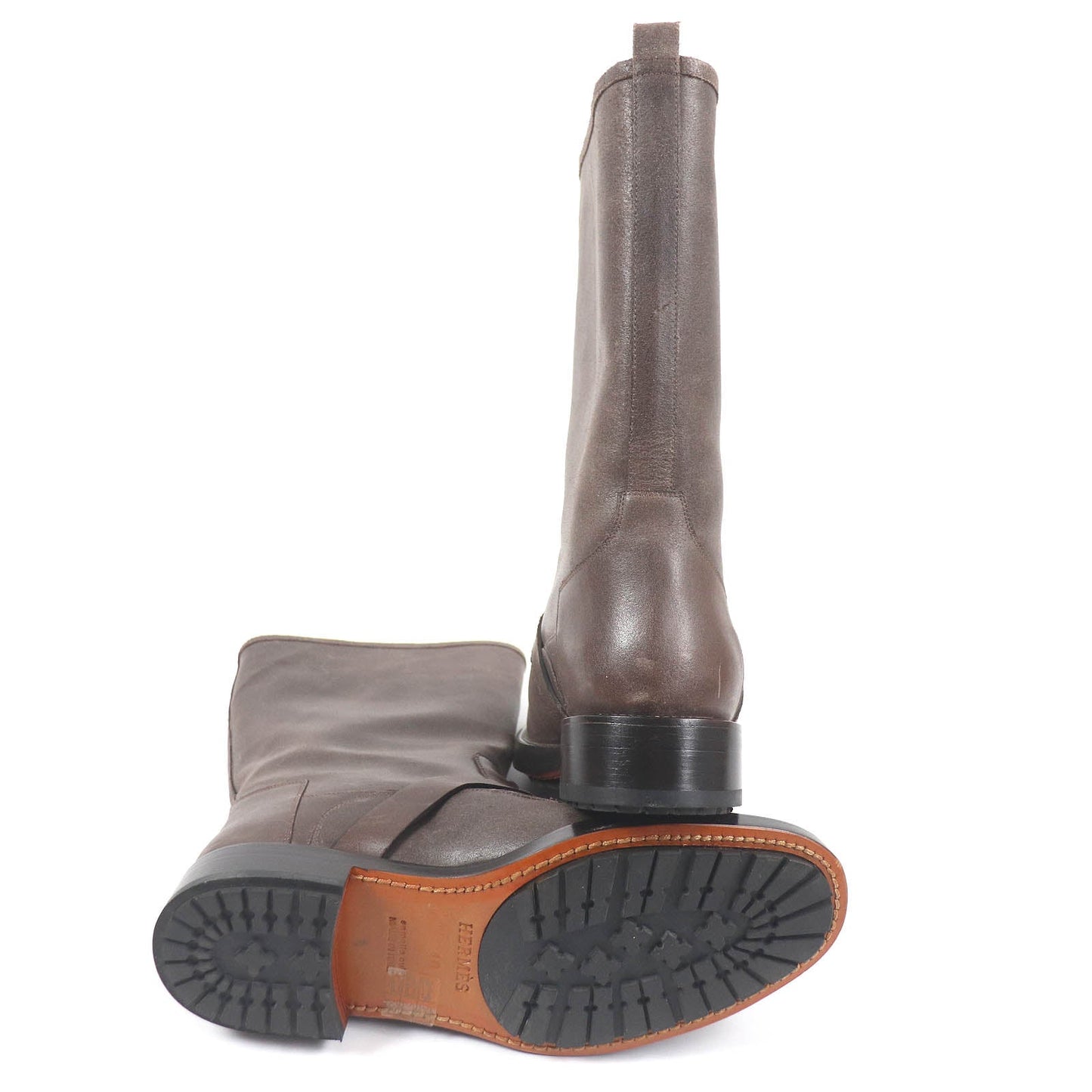 HERMES boots Main: Leather Brown mens 40 Used
