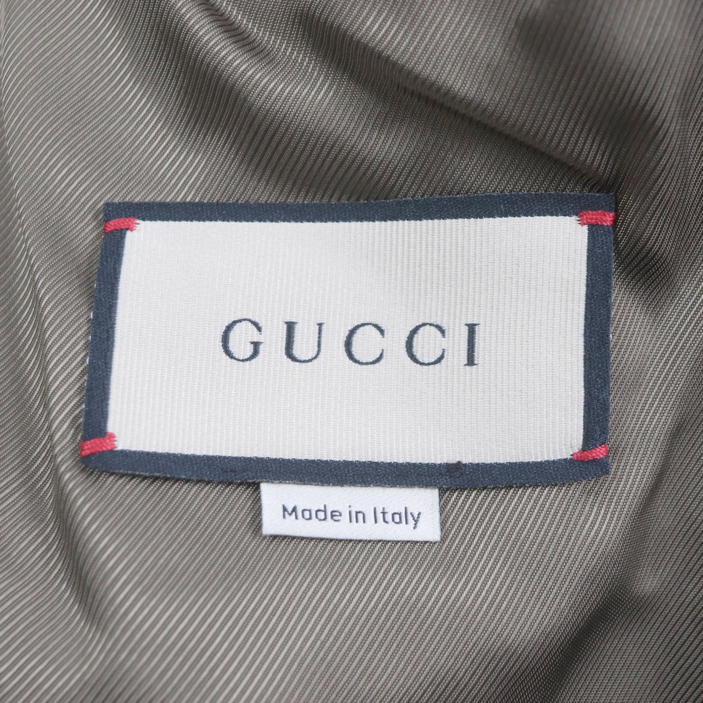 GUCCI Stainless collar coat 639261 Outer: 55% llama, Outer: 45% wool, Lining: 100% rayon, Part: 82% polyester, Part: 18% polyester green mens 44 Used