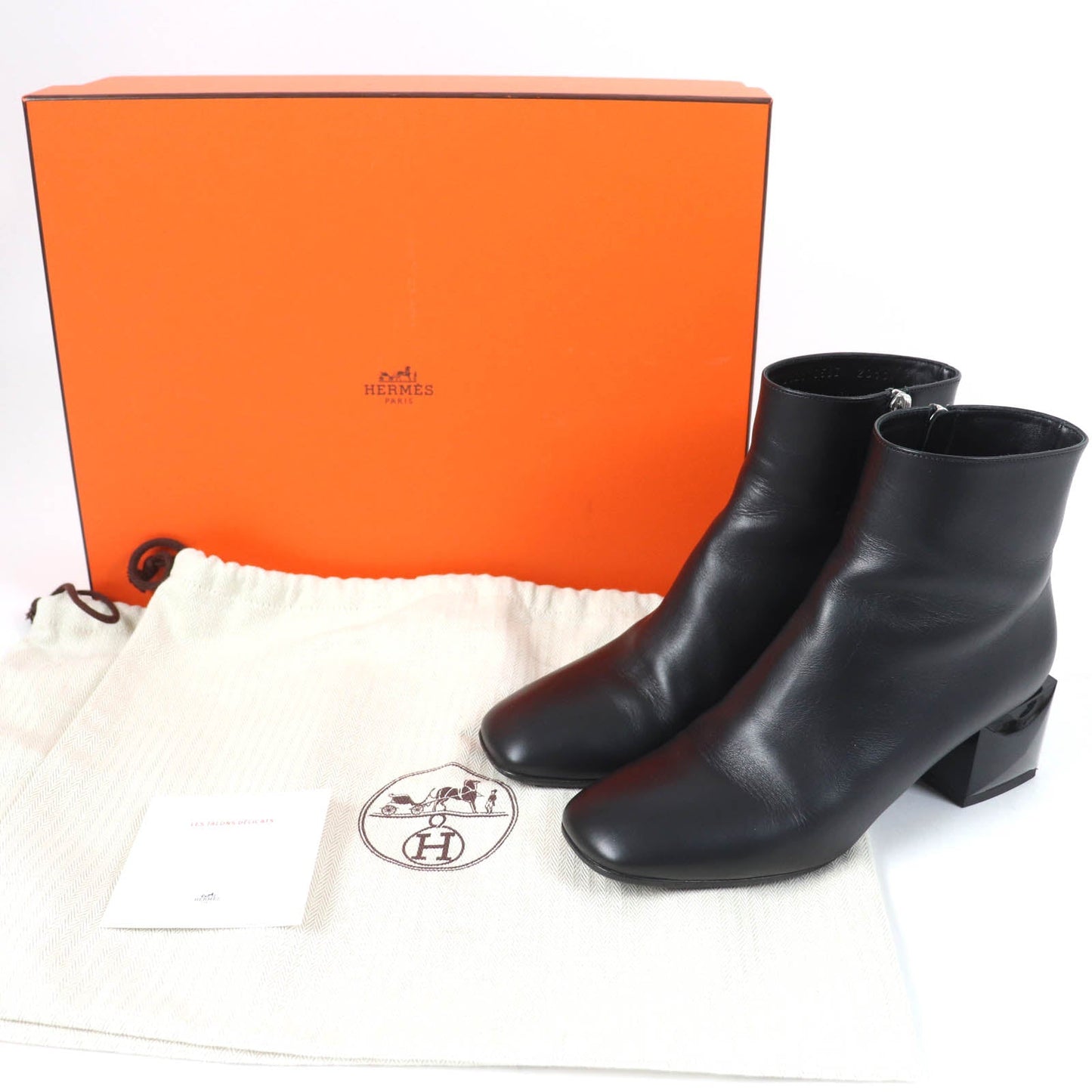 HERMES Ankle boots Main: Leather black Women 36 Used