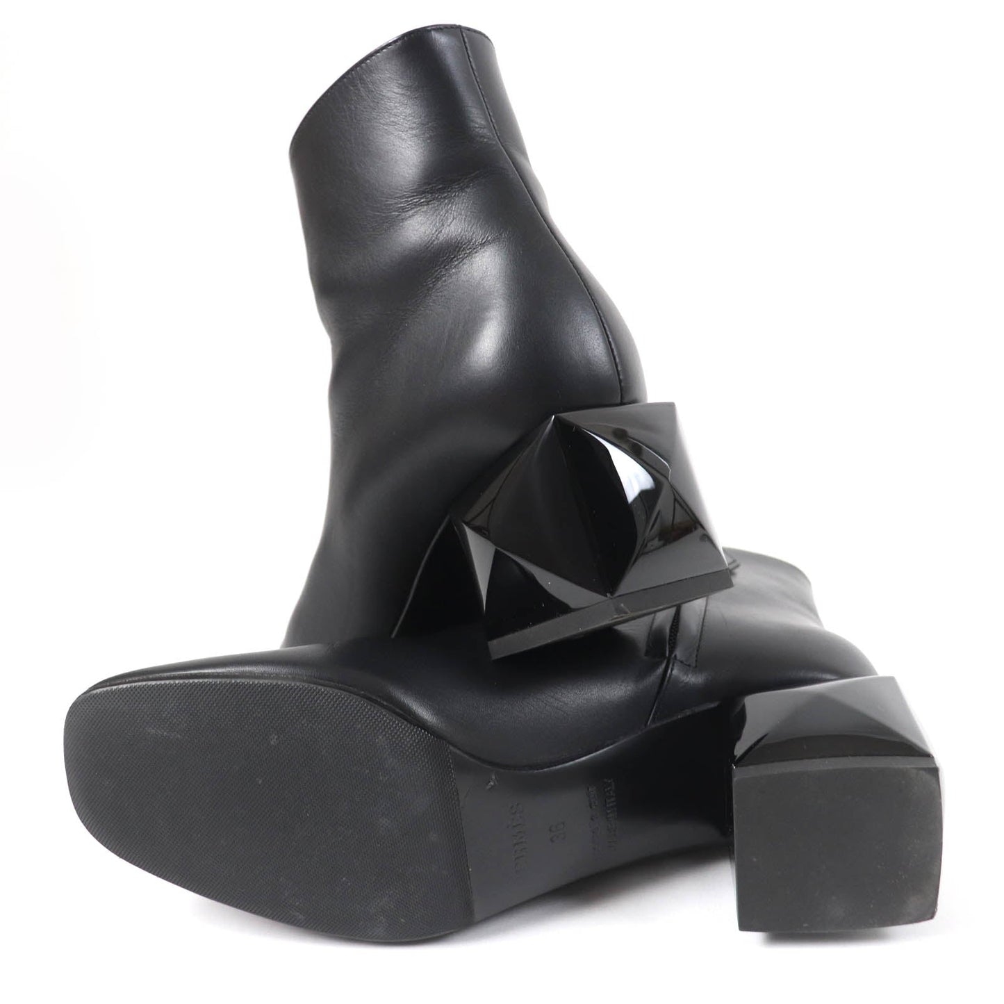 HERMES Ankle boots Main: Leather black Women 36 Used