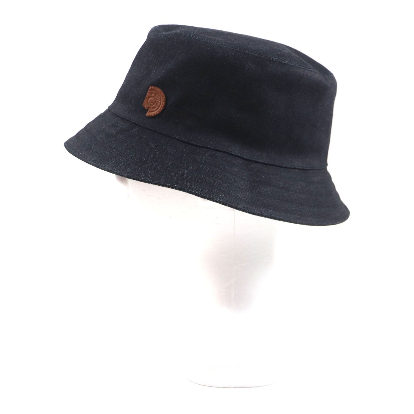HERMES hat Outer: 100% cotton, Leather part: cowhide, Lining: 65% rayon, Lining: 35% silk, Part: 100% polyester Indigo Fred Crews Carrousel mens Used