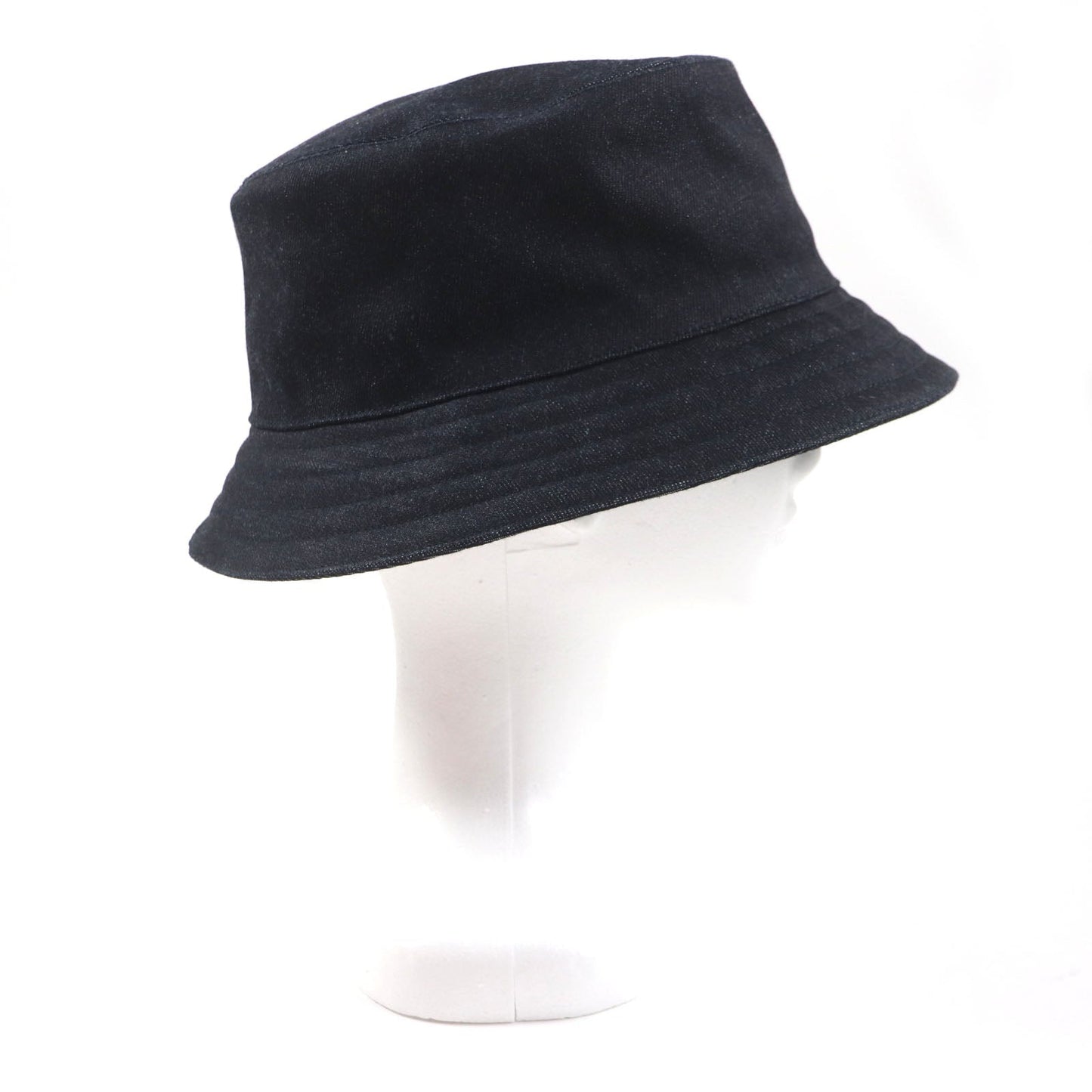 HERMES hat Outer: 100% cotton, Leather part: cowhide, Lining: 65% rayon, Lining: 35% silk, Part: 100% polyester Indigo Fred Crews Carrousel mens Used