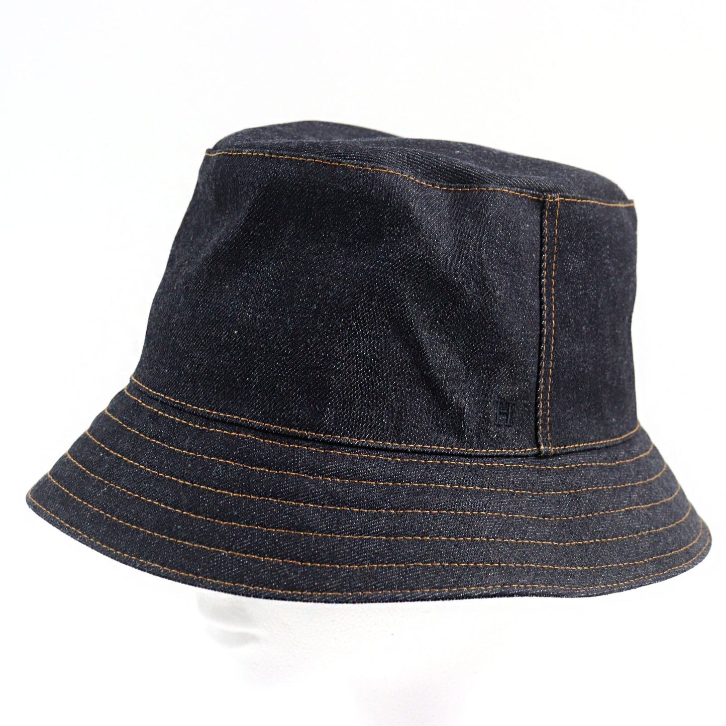 HERMES hat Main: 100% cotton Indigo blue mens 57 Used