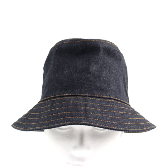HERMES hat Main: 100% cotton Indigo blue mens 57 Used
