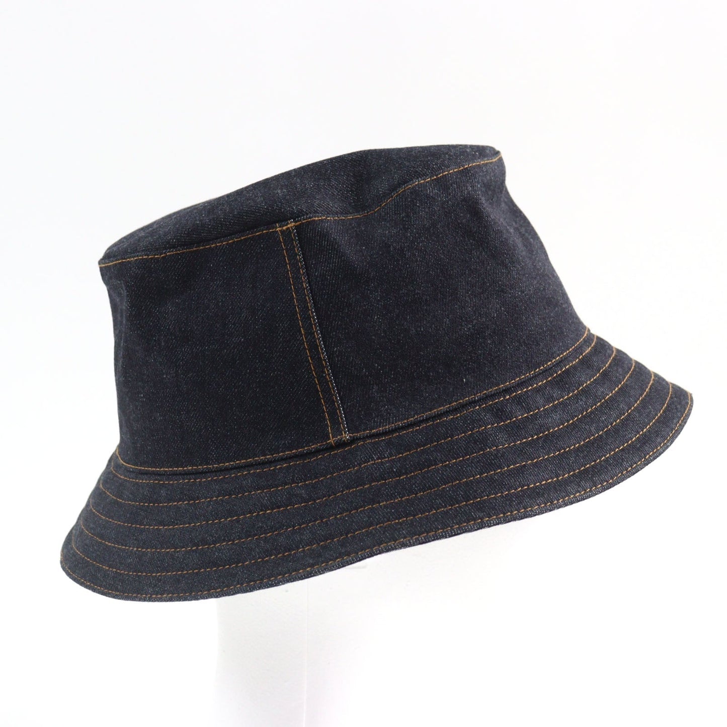 HERMES hat Main: 100% cotton Indigo blue mens 57 Used