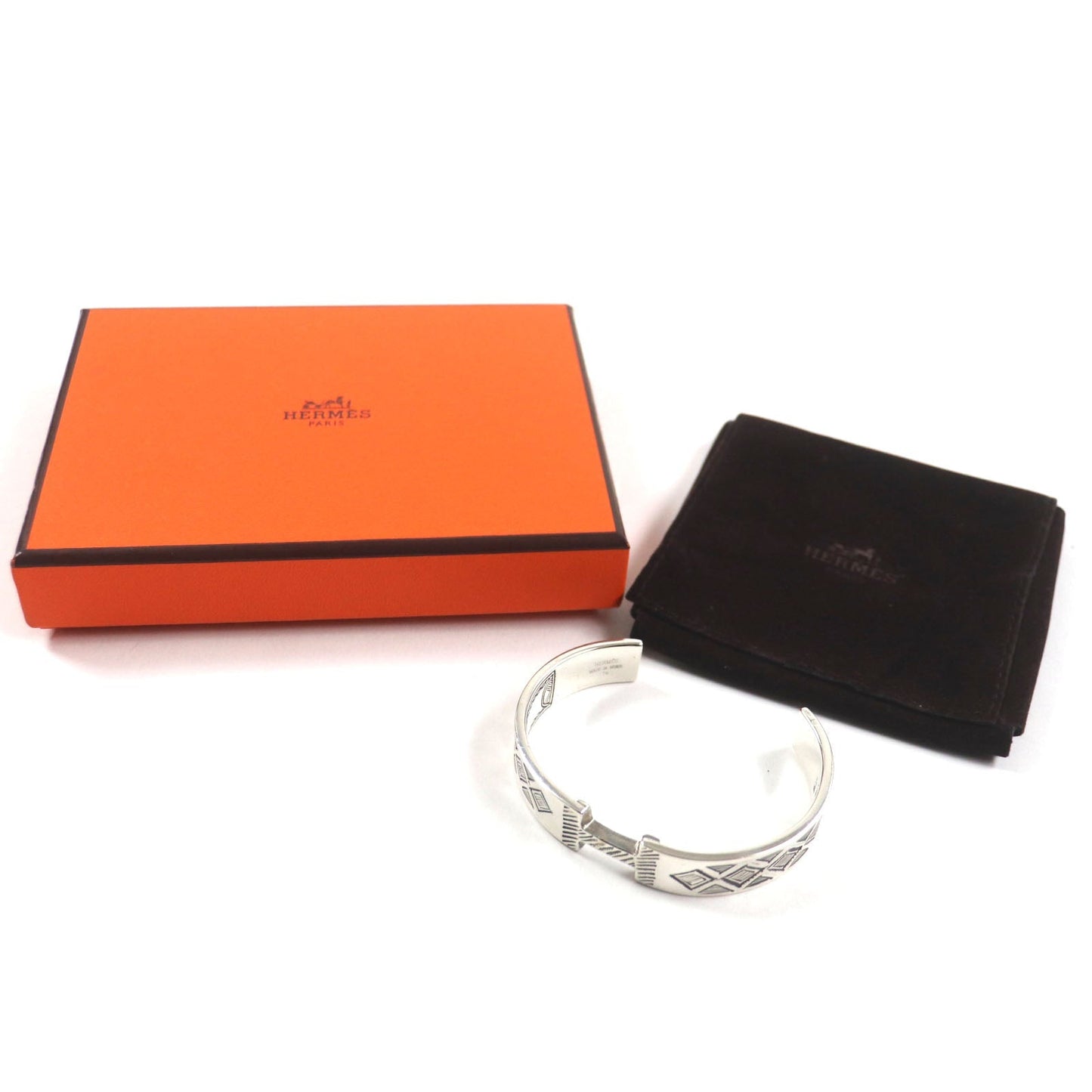 HERMES bracelet Main: AG925 Silver Tuareg bangle mens Used