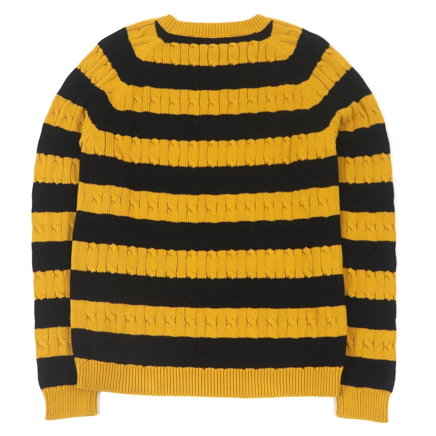 GUCCI sweater 545709 Main: 100% cotton, some: nylon, some: acrylic, some: polyester, some: wool Yellow black mens S Used