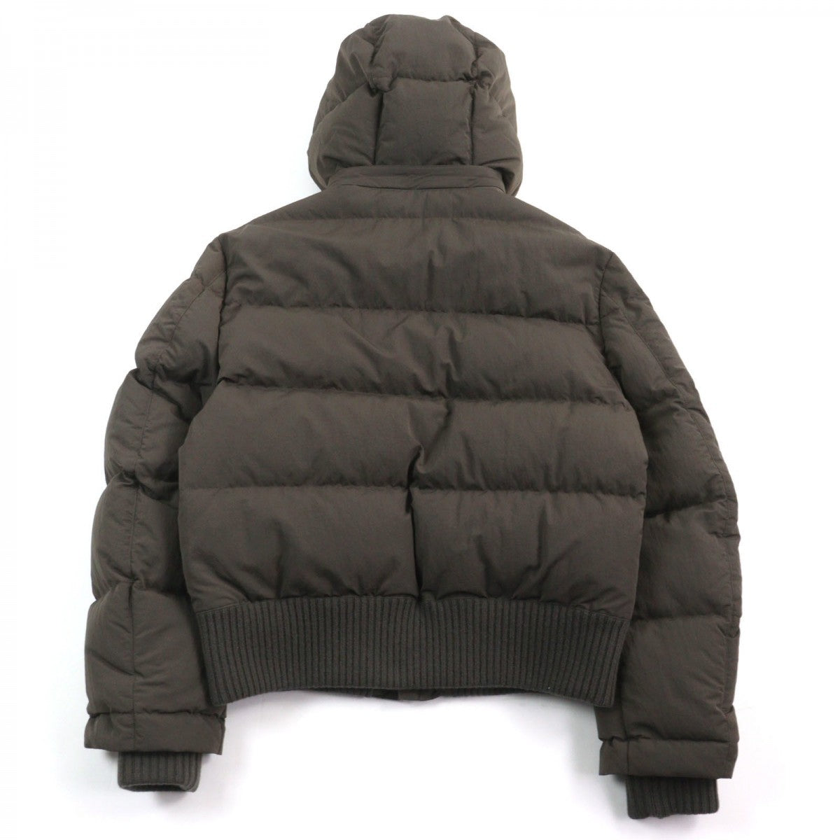 HERMES Down jacket Main: 100% nylon, Lining: 100% nylon, Leather part: sheepskin, Part: 68% wool, Part: 29% cashmere Brown type mens 44 Used