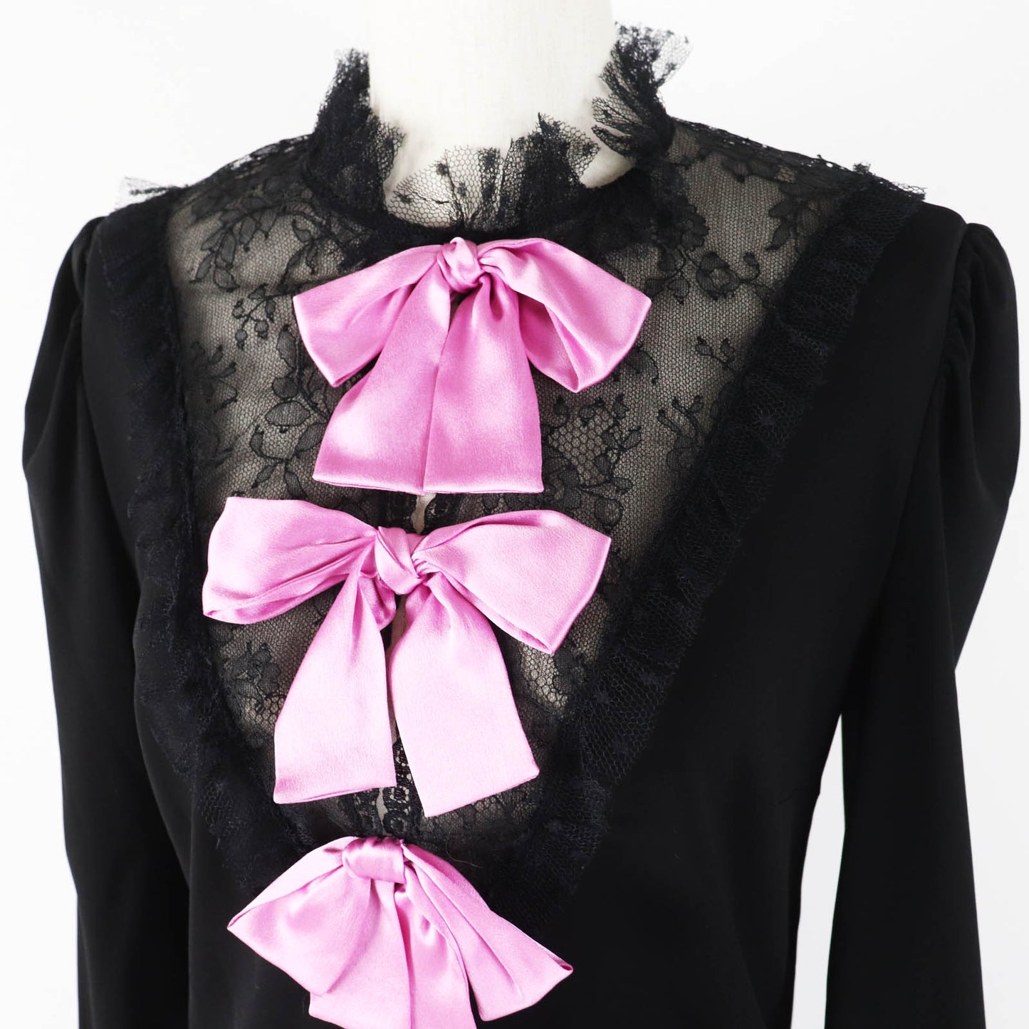 GUCCI one piece 445253 Outer: 98% rayon, Outer: 2% polyurethane, Part: 100% nylon, Part: 70% rayon, Part: 30% nylon Black pink Women S Used