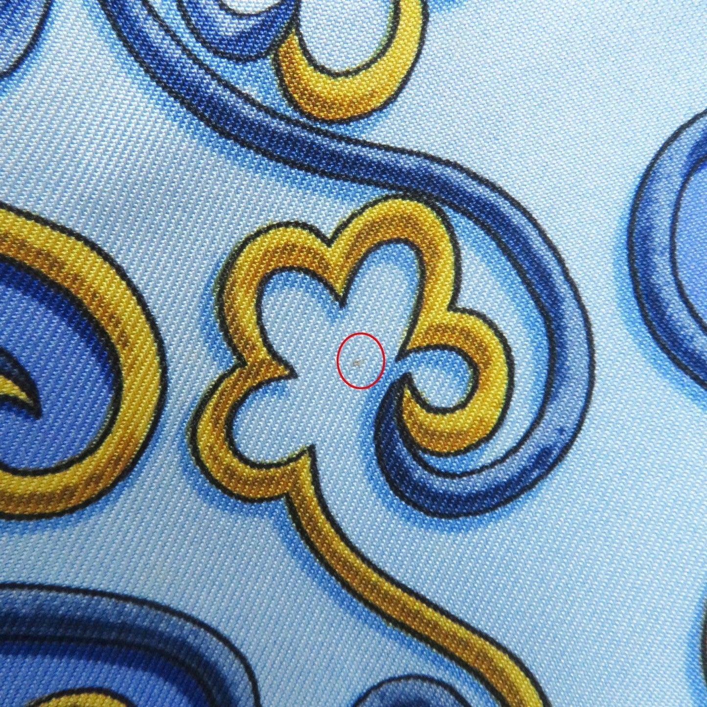HERMES tops silk Navy L