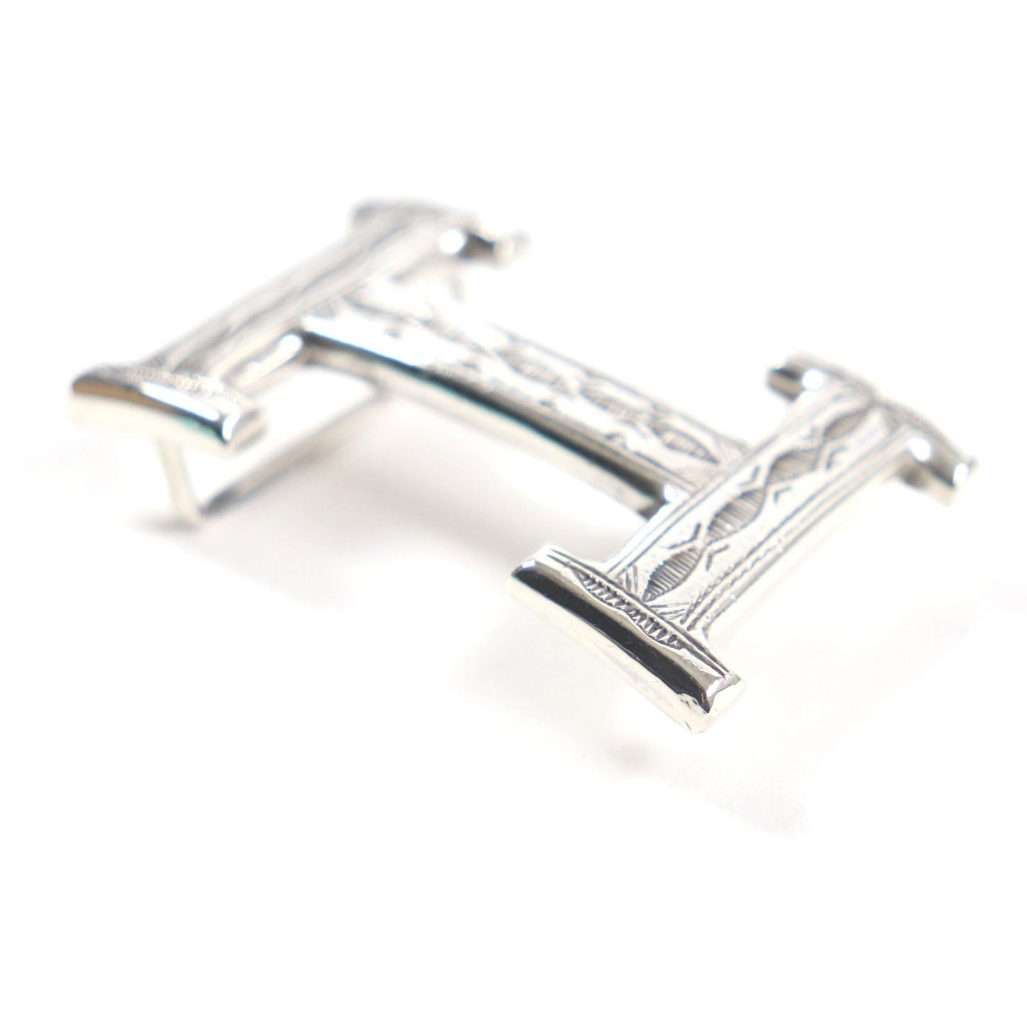 HERMES belt Main: SV925 Silver Touareg Buckle mens Used