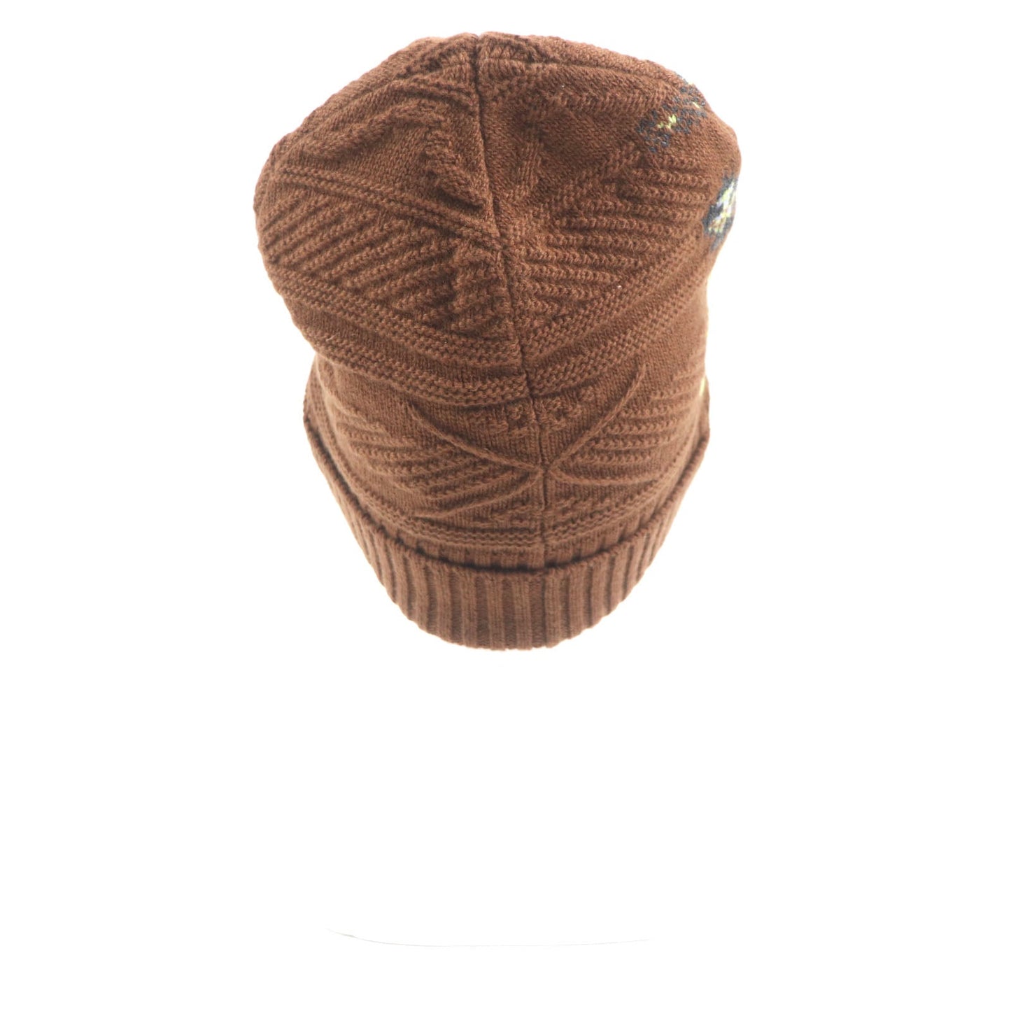 HERMES Knit cap 232105N Main: Wool 56%, Main: Cashmere 44% CARAMEL mens L Used