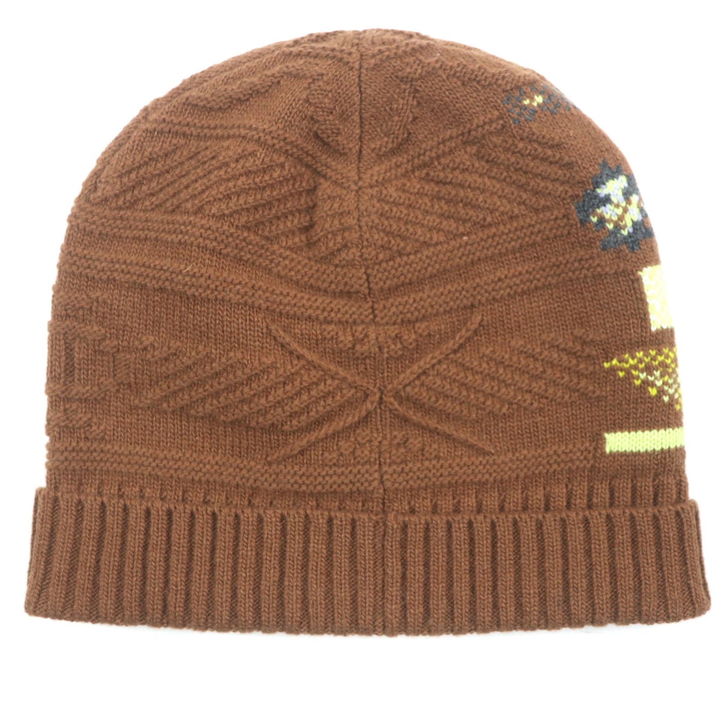 HERMES Knit cap 232105N Main: Wool 56%, Main: Cashmere 44% CARAMEL mens L Used
